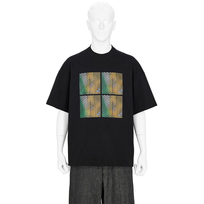 Yasuhiro Ishimoto COMPOSITION PRINT TEE BLACK