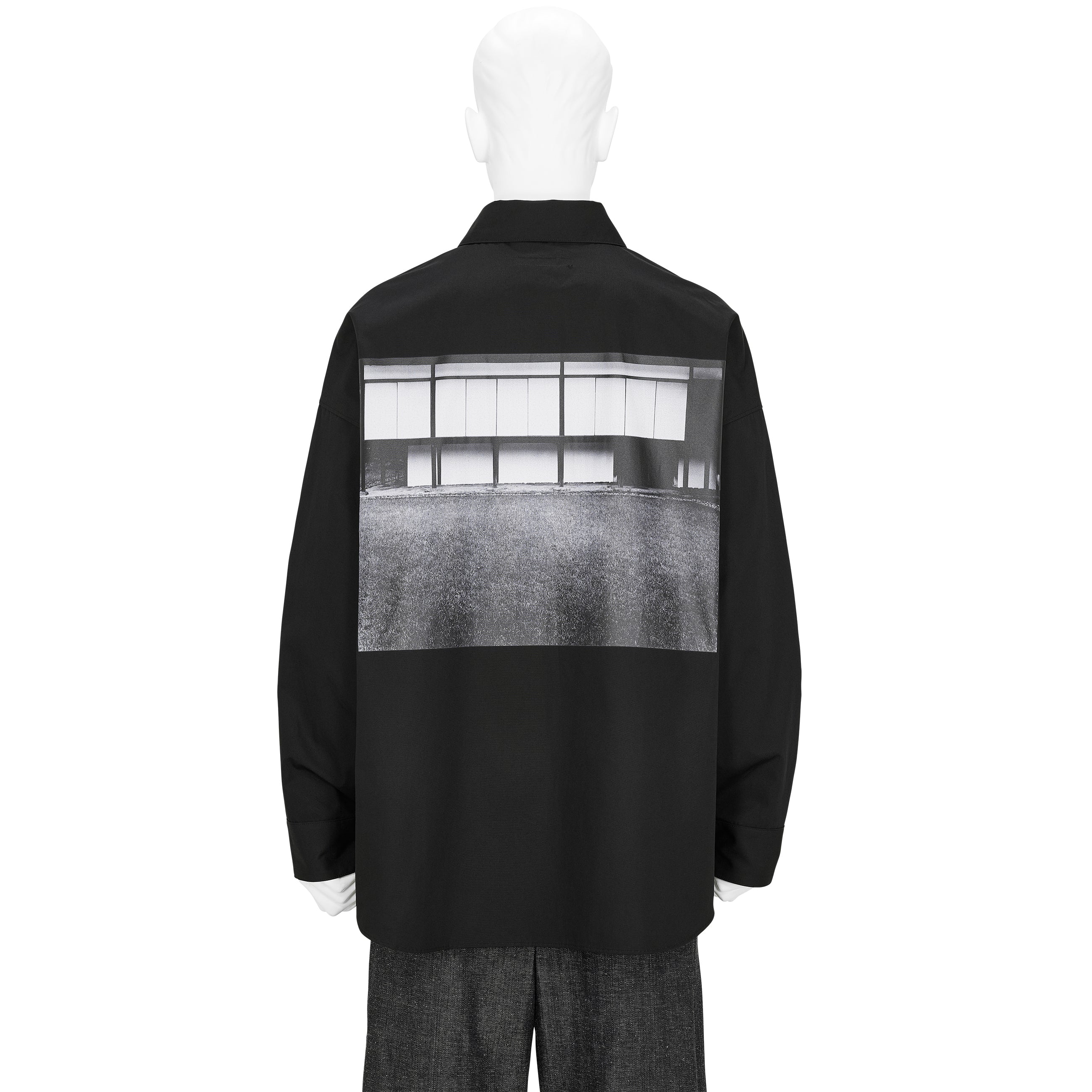 Yasuhiro Ishimoto KATSURA IMPERIAL VILLA PRINT [EAST SIDE OF THE NEW GOTEN] SHIRT BLACK