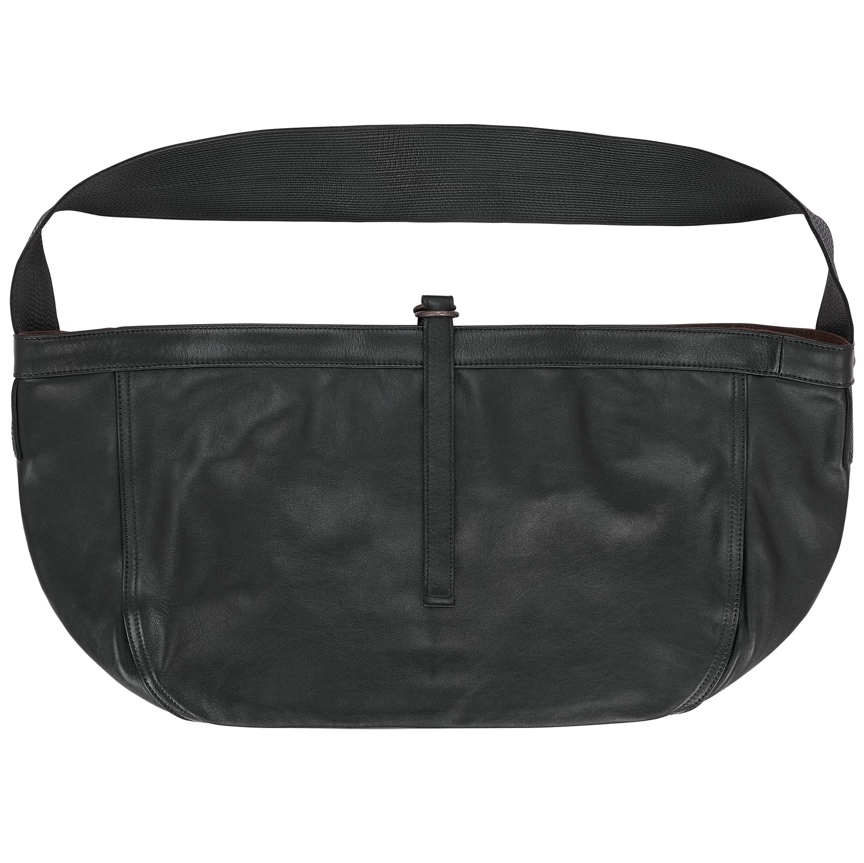 LOT.004 CALF LEATHER NEWSBOY BAG BLACK