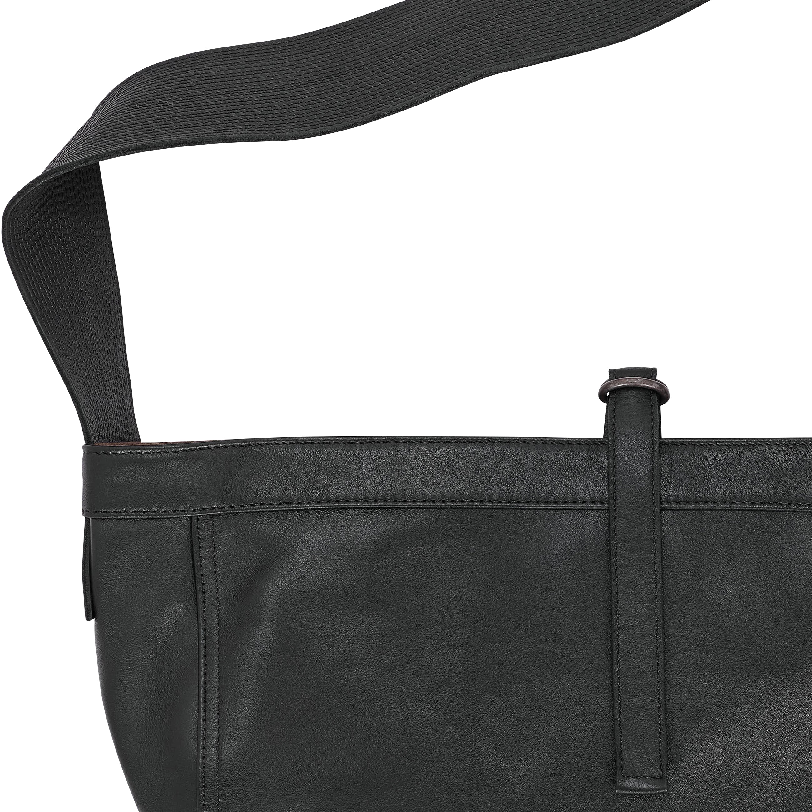 LOT.018 CALF LEATHER NEWSBOY BAG SMALL BLACK