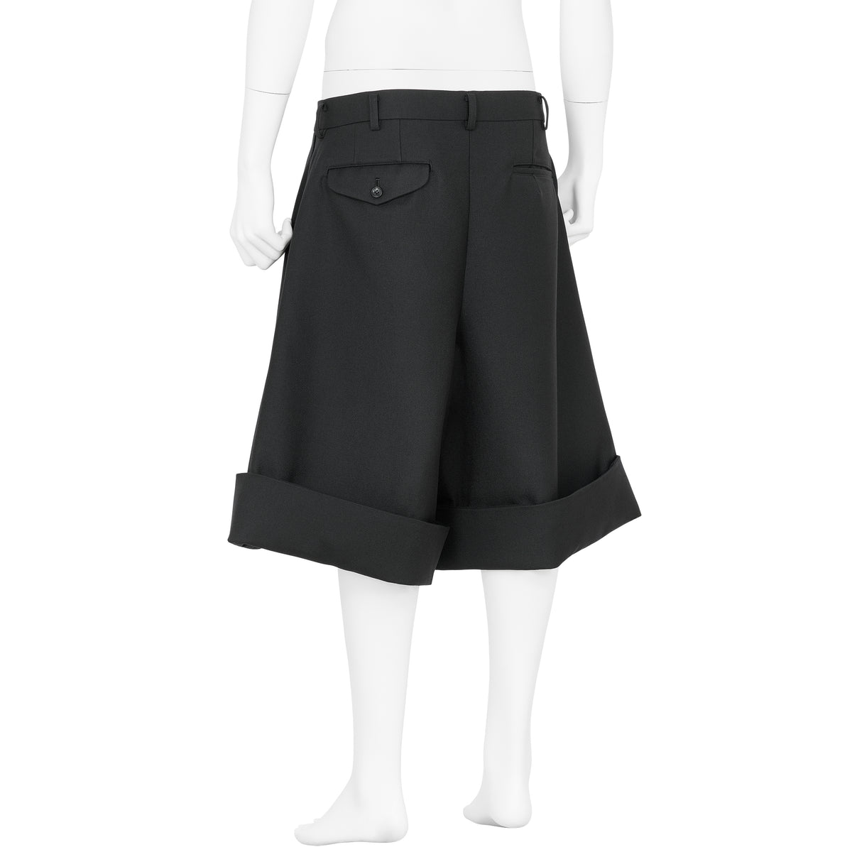 HEM DOUBLE SHORTS BLACK