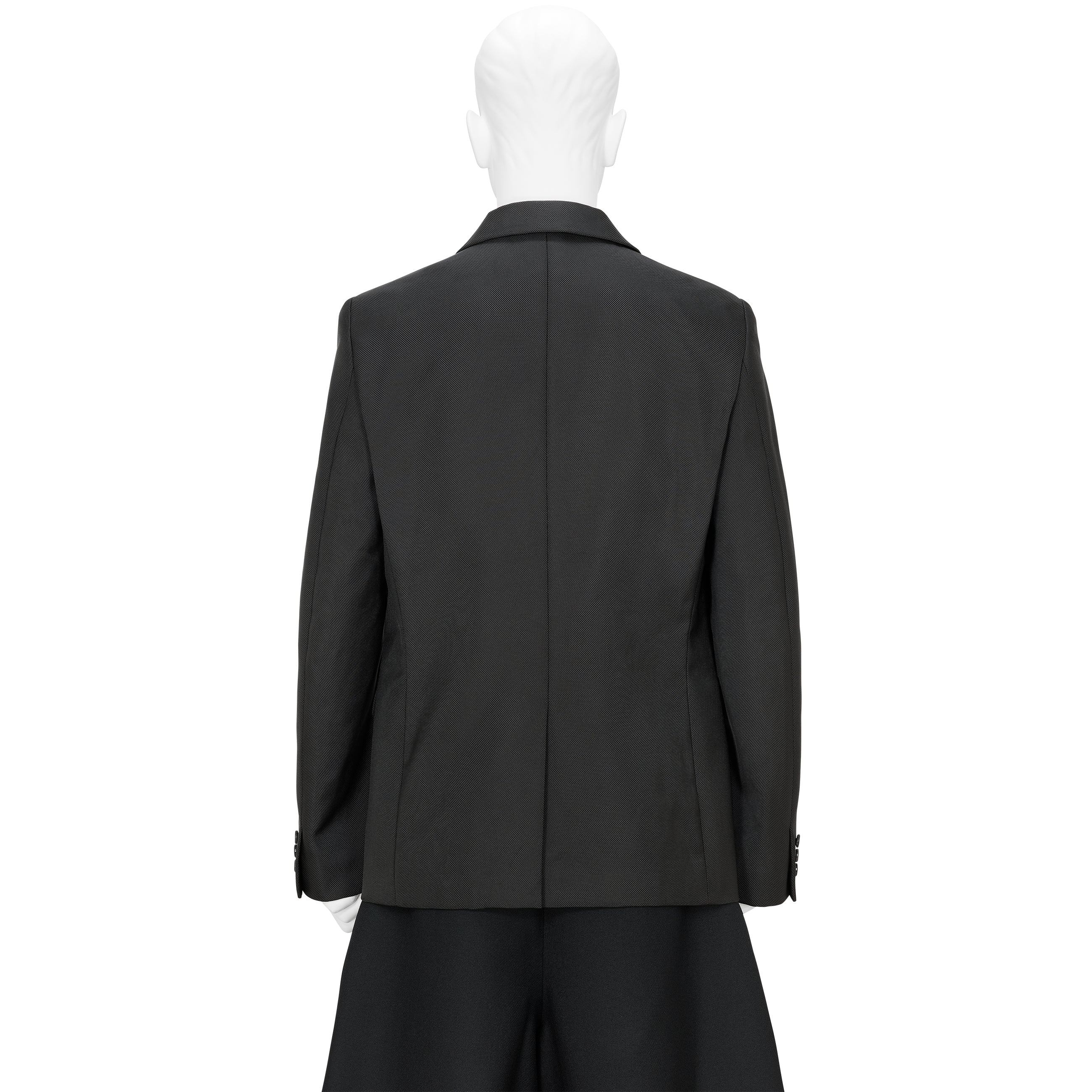 NO LAPEL JACKET BLACK