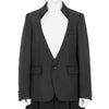 NO LAPEL JACKET BLACK