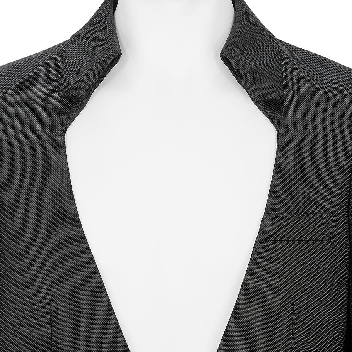 NO LAPEL JACKET BLACK