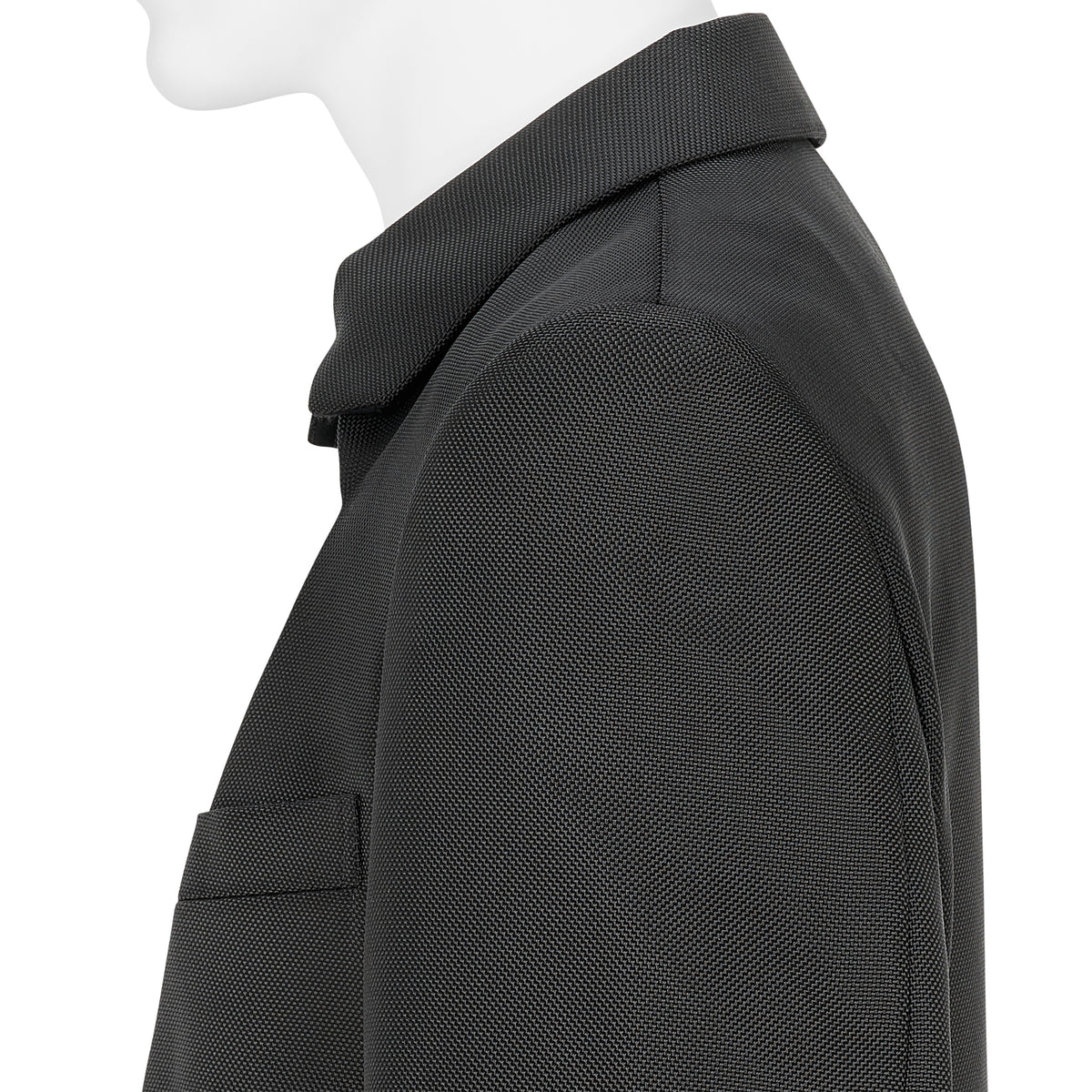 NO LAPEL JACKET BLACK