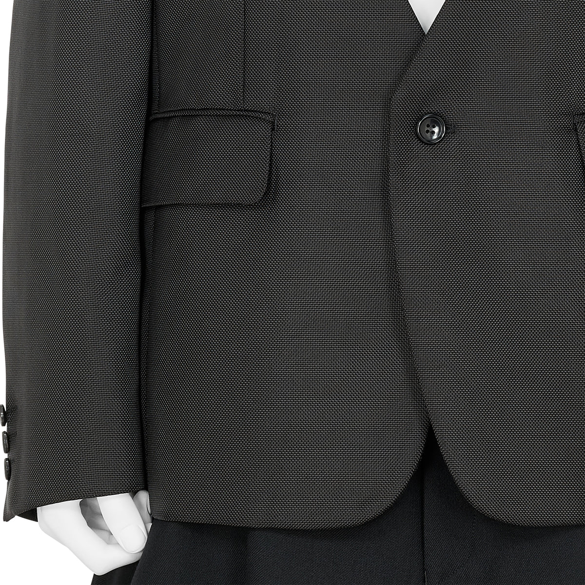 NO LAPEL JACKET BLACK