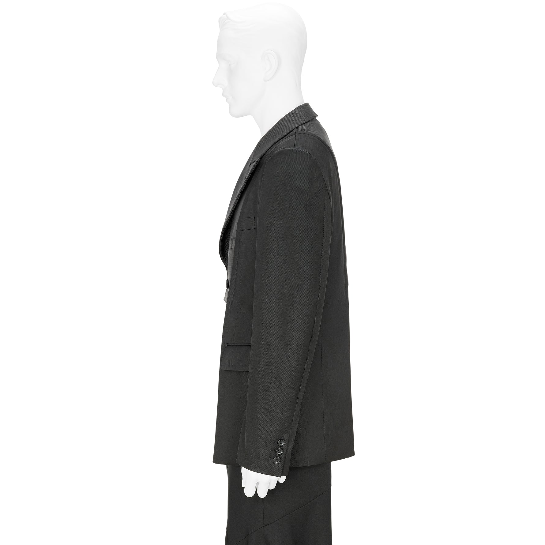 PANEL DOUBLE JACKET BLACK