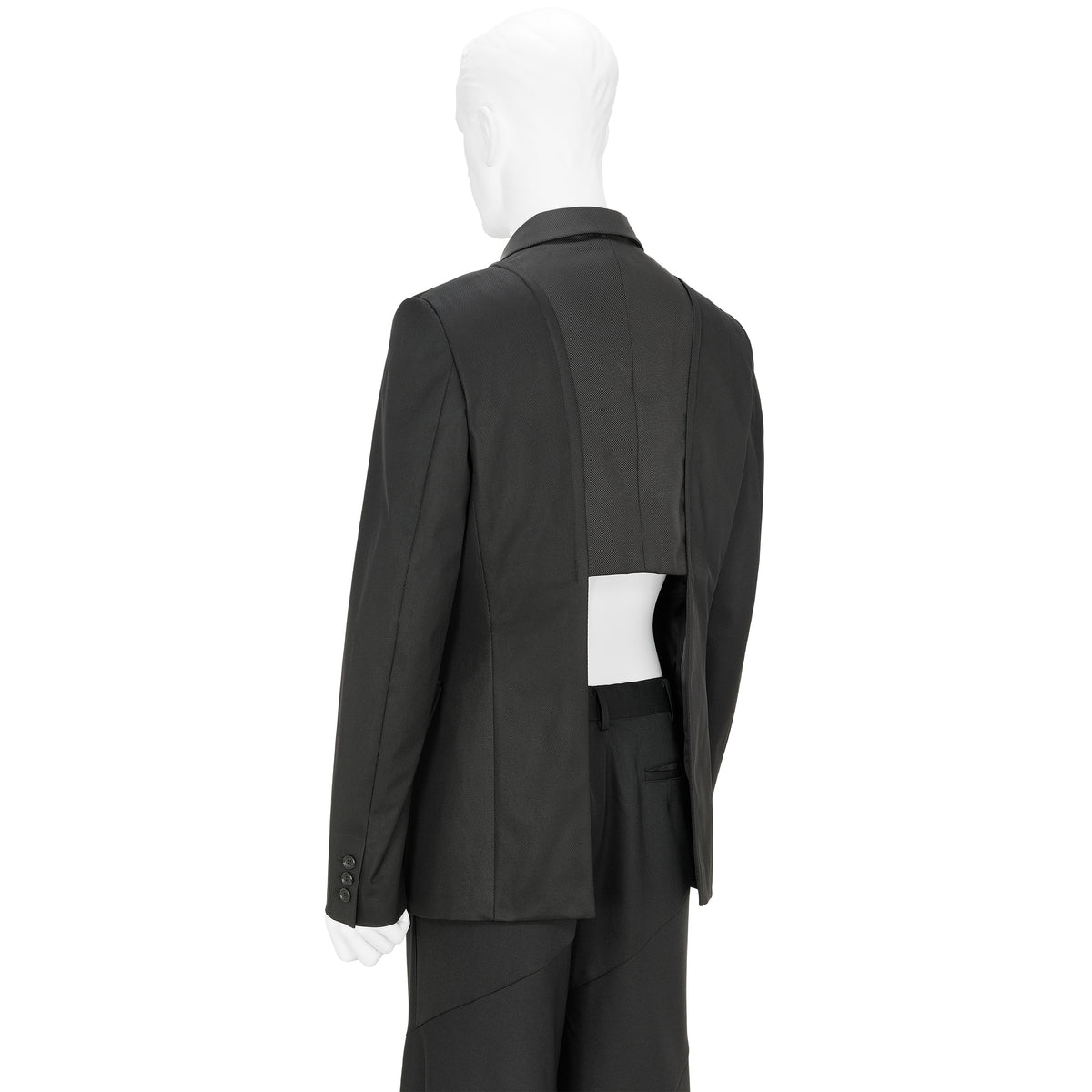PANEL DOUBLE JACKET BLACK