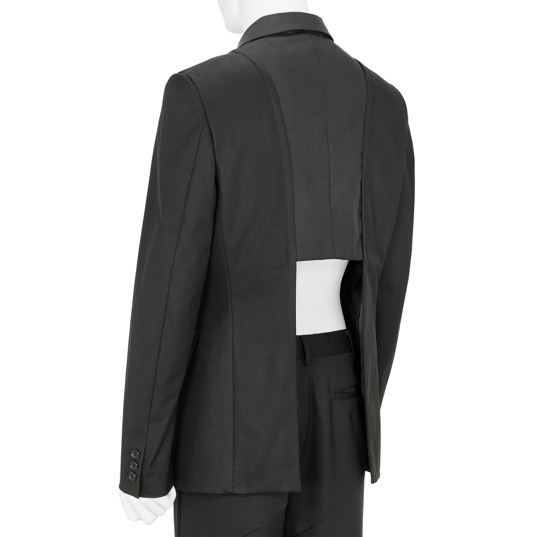 PANEL DOUBLE JACKET BLACK