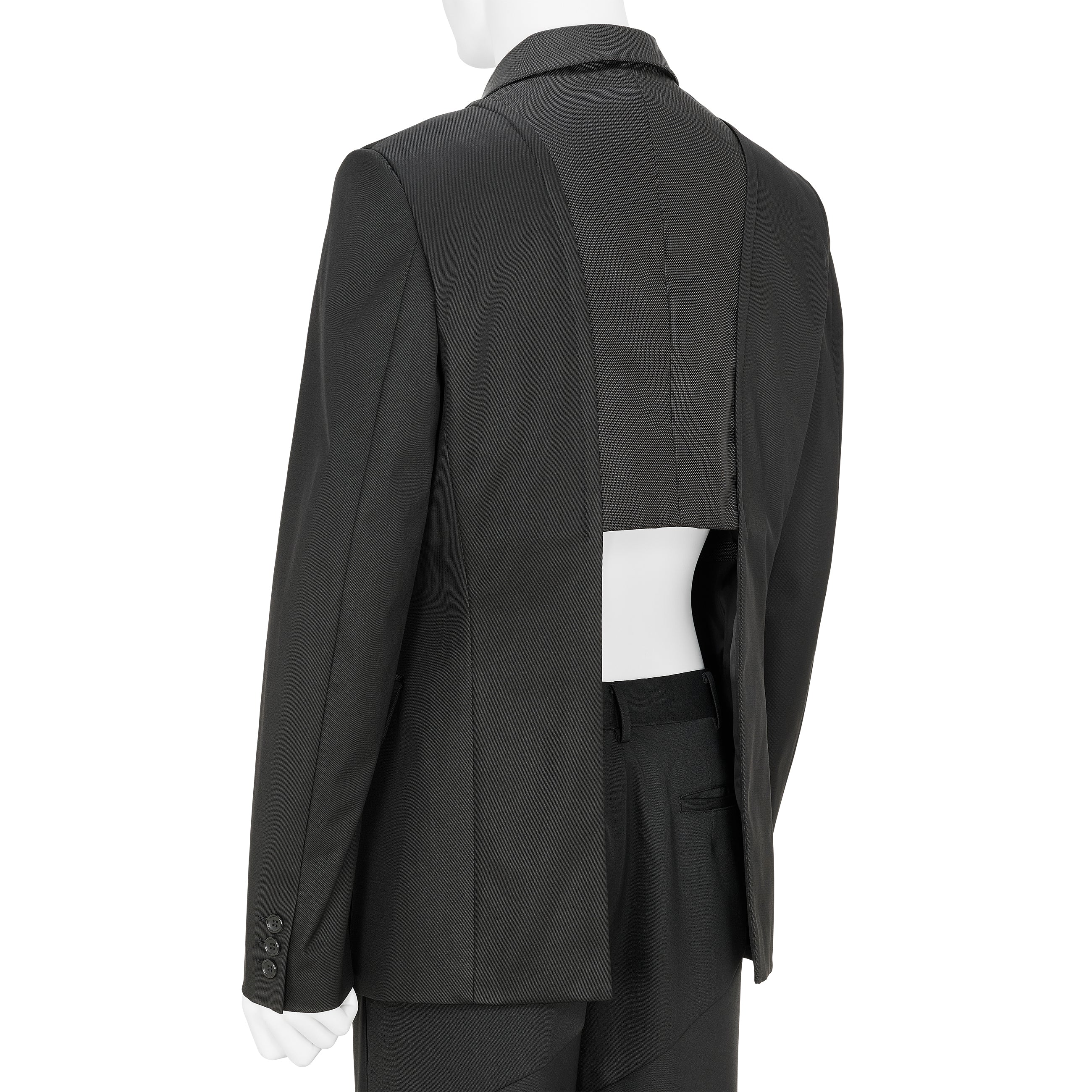 PANEL DOUBLE JACKET BLACK