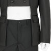 PANEL DOUBLE JACKET BLACK