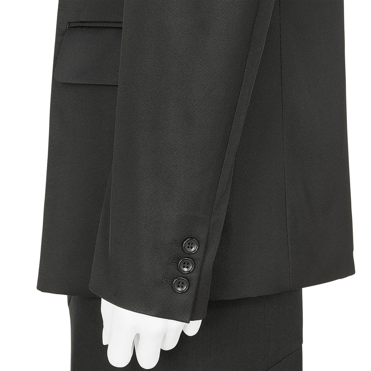 PANEL DOUBLE JACKET BLACK