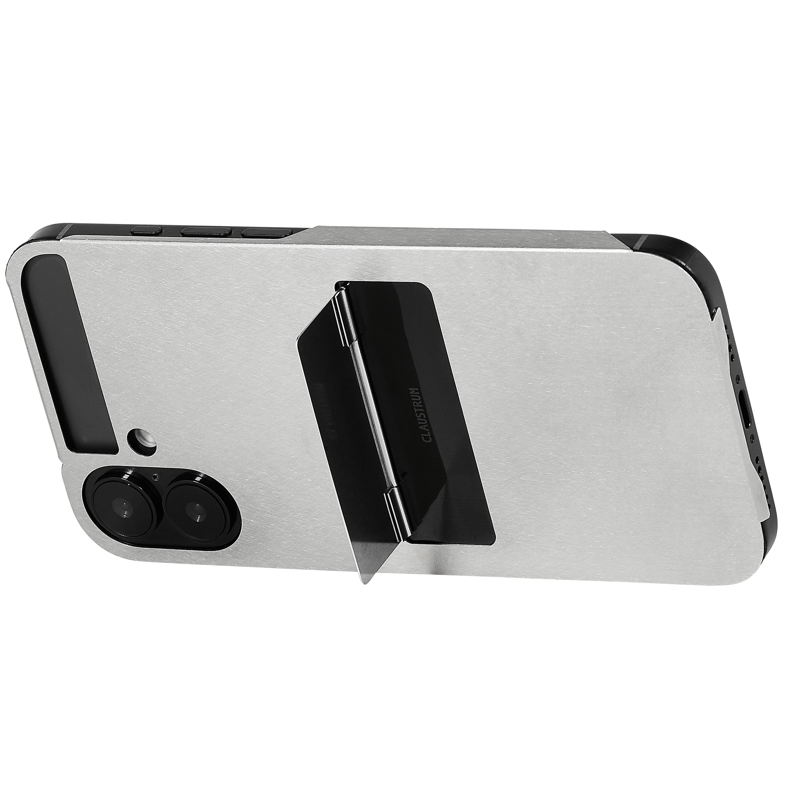 iPhone 16 , 16 PLUS , 17 CASE ( STRAIGHT VIBRATION FINISH ) SILVER