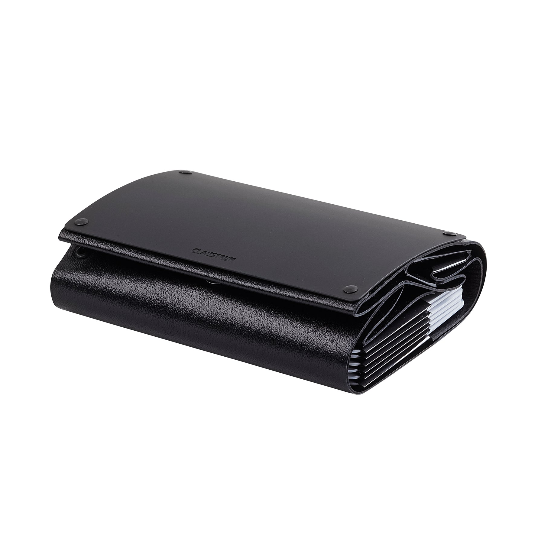 SMALL ARTICULAR WALLET WITH COIN BLACK