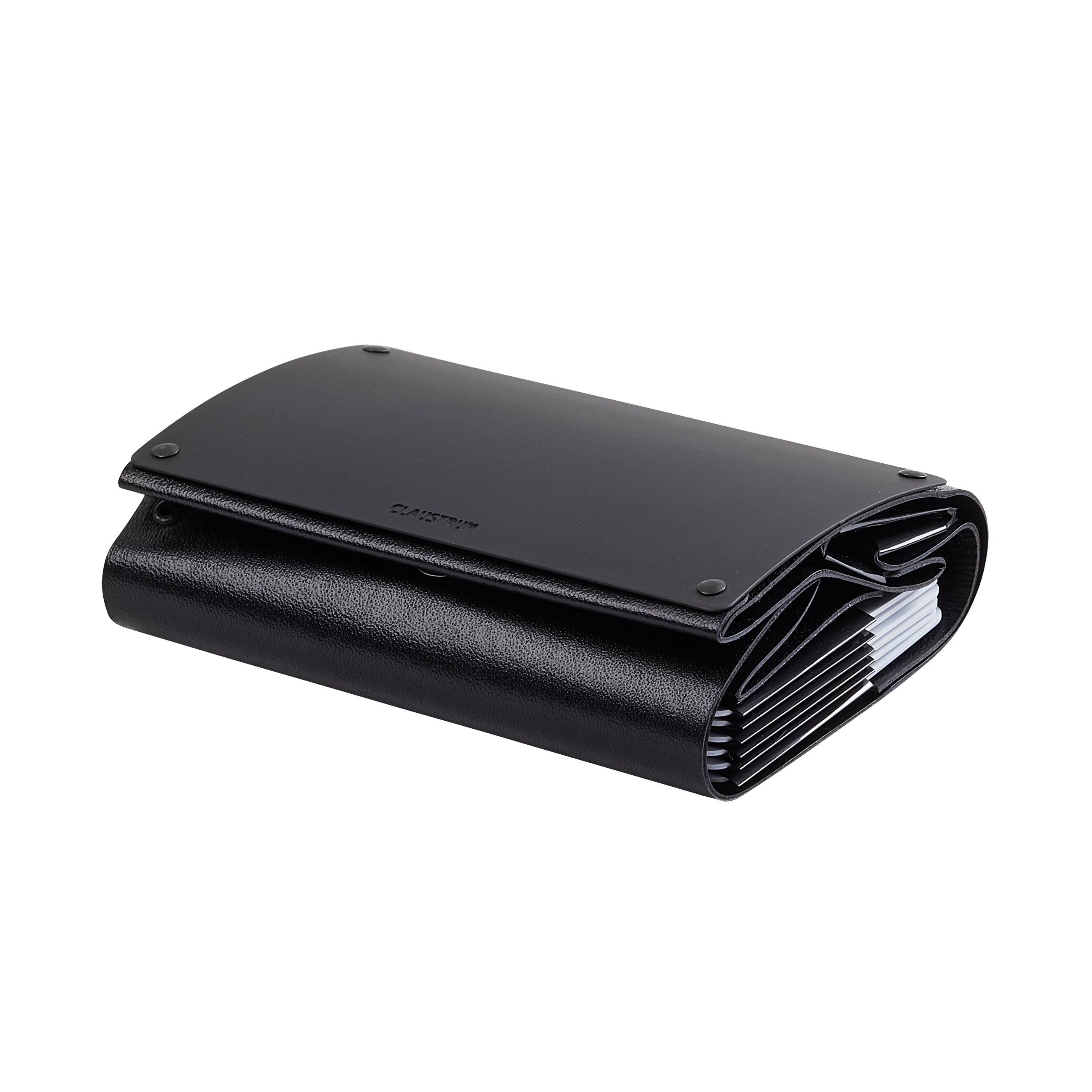 SMALL ARTICULAR WALLET WITH COIN BLACK