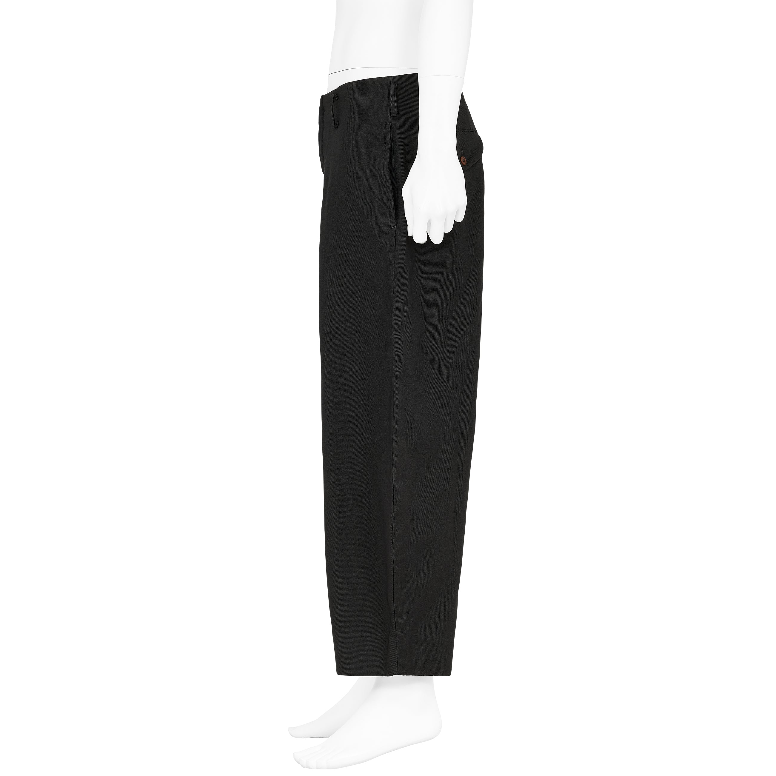 POLYESTER COCOON PANTS BLACK - COMME des GARÇONS HOMME PLUS