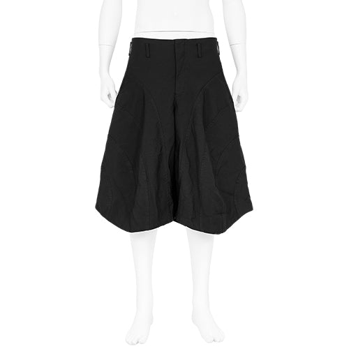 POLYESTER TWO TUCK SHORTS BLACK - COMME des GARÇONS HOMME PLUS