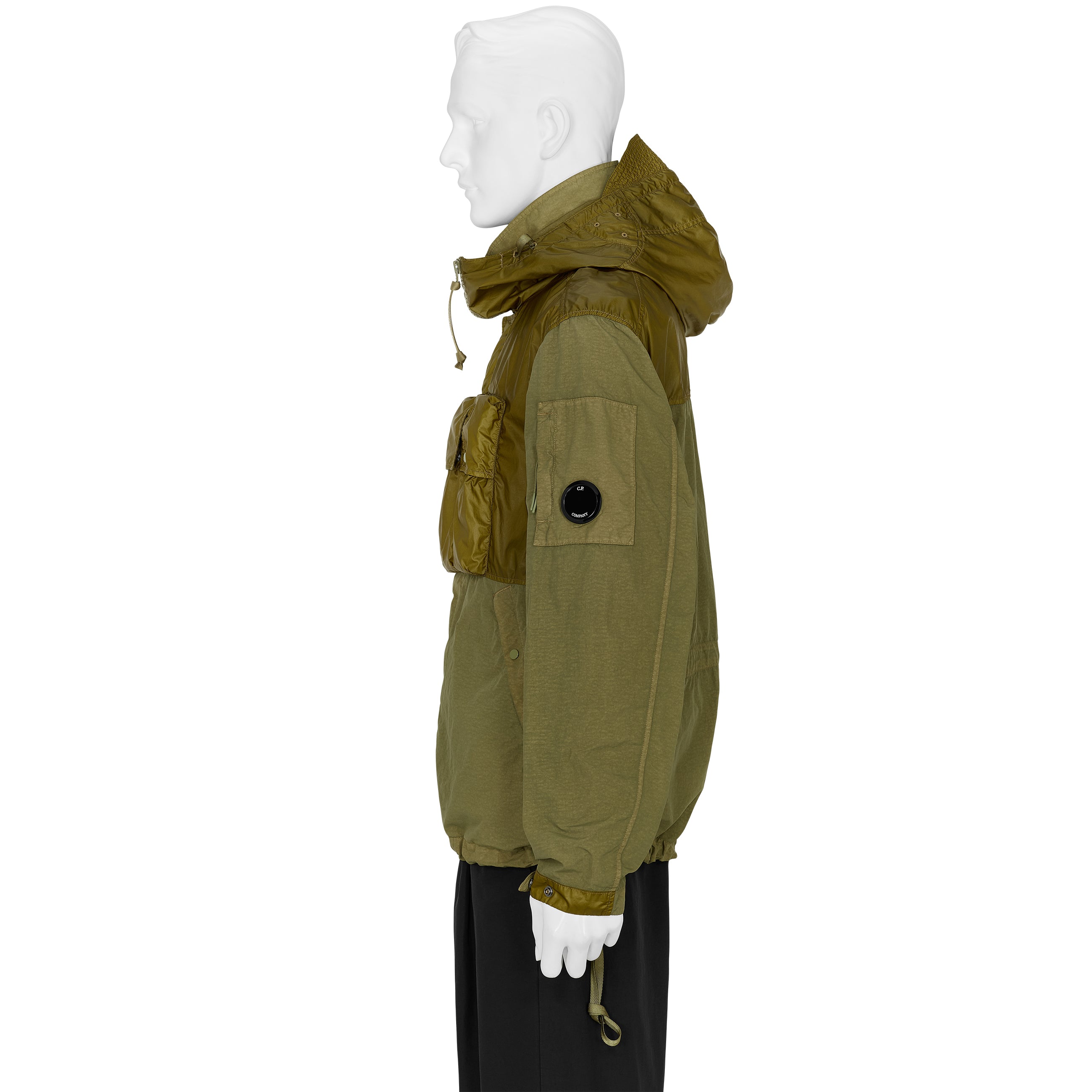 FLATT NYLON PANEL JACKET OLIVE