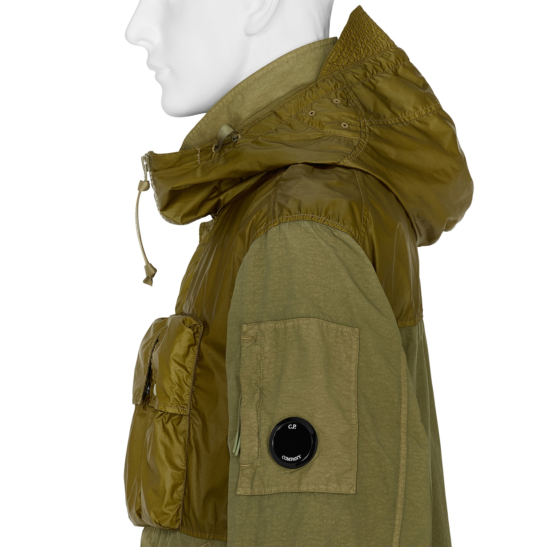 FLATT NYLON PANEL JACKET OLIVE