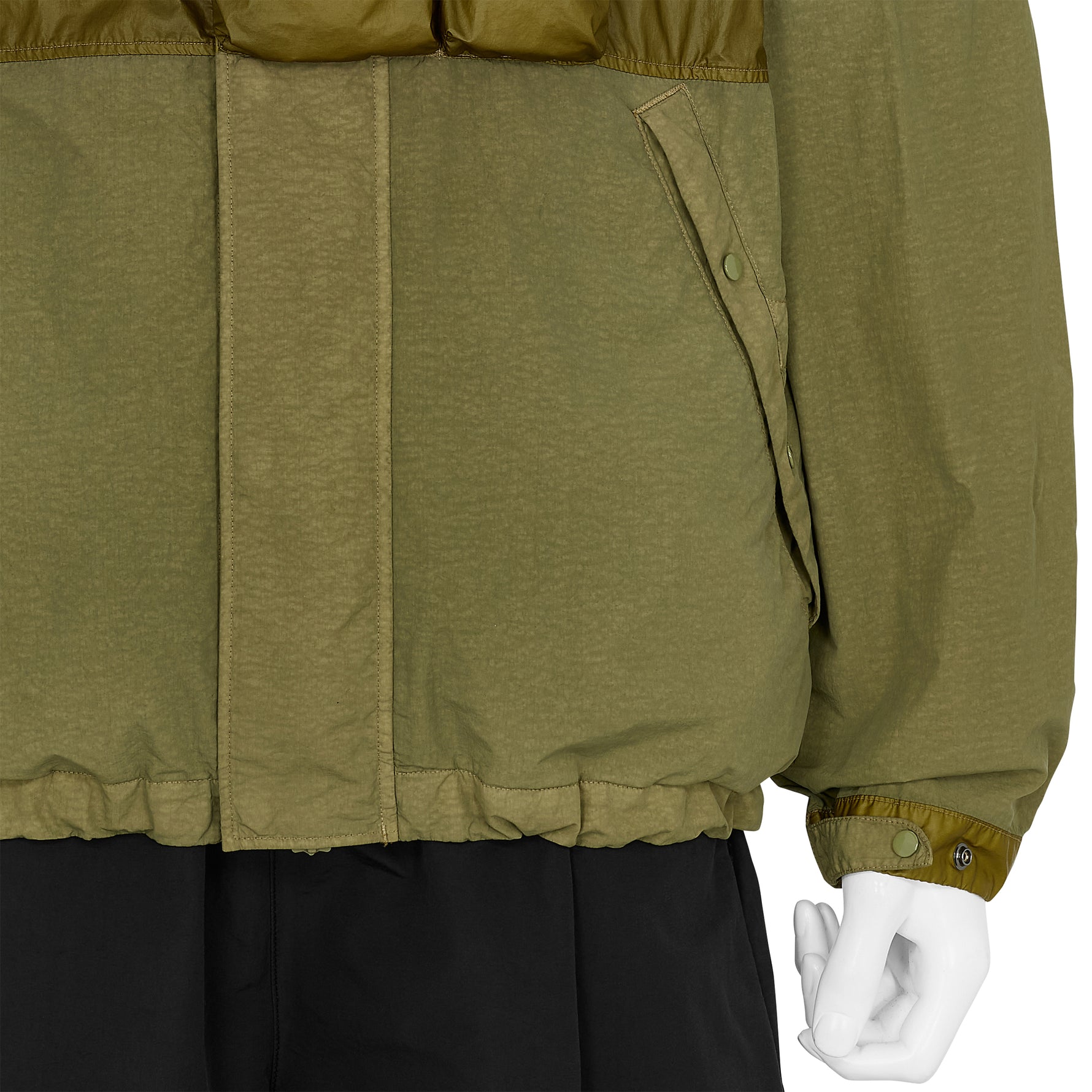 FLATT NYLON PANEL JACKET OLIVE