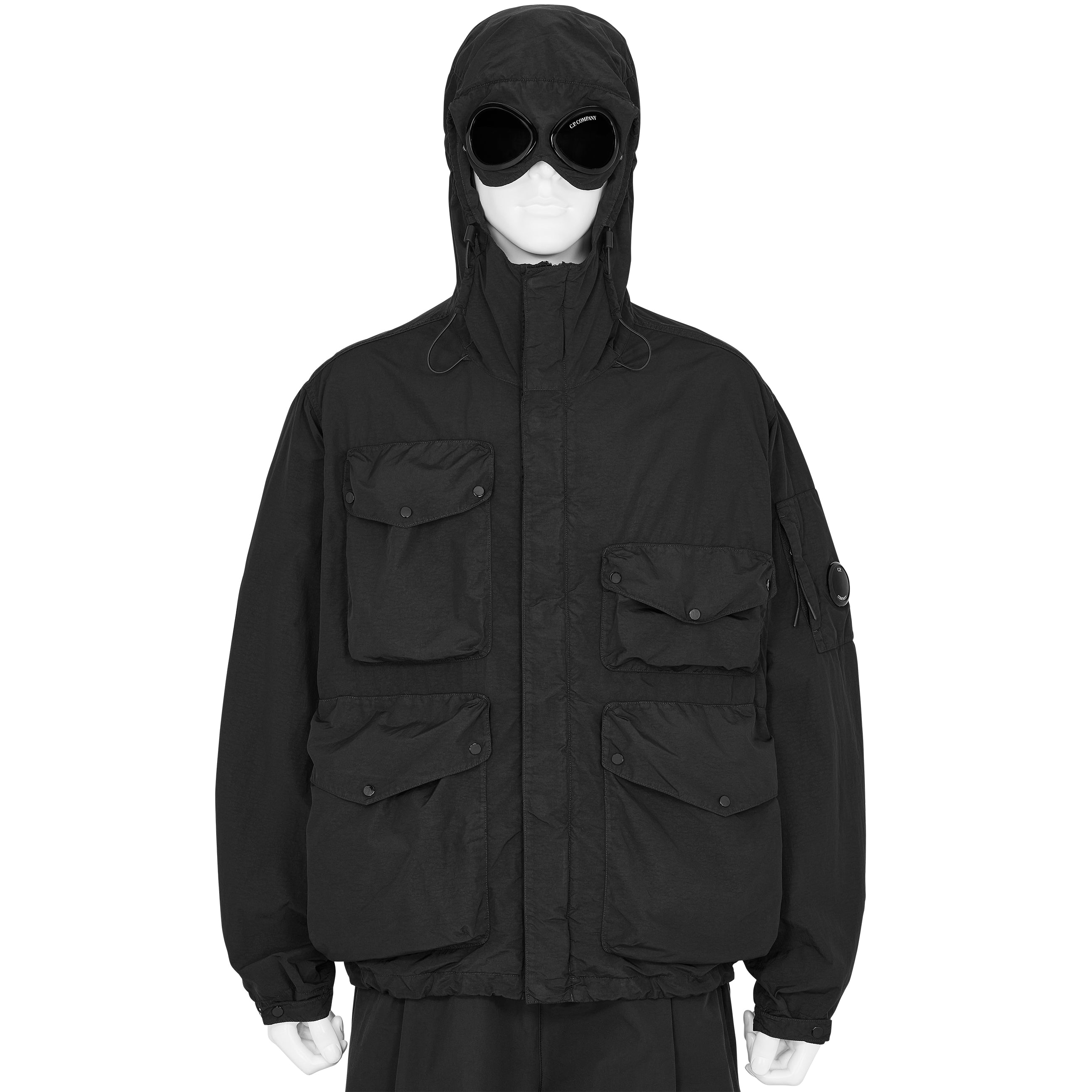 FLATT NYLON GOGGLE JACKET BLACK