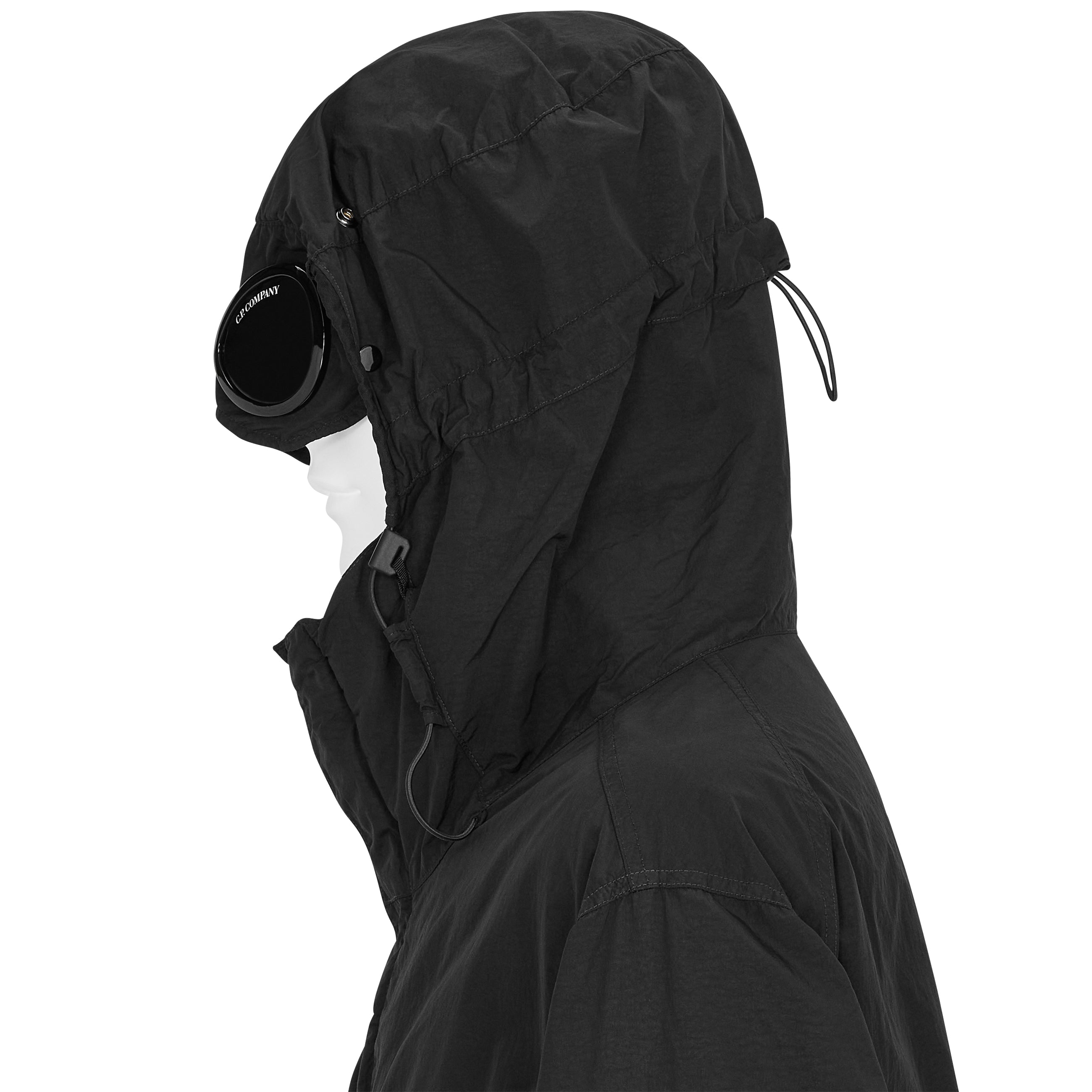 FLATT NYLON GOGGLE JACKET BLACK - C.P. COMPANY(シーピー カンパニー