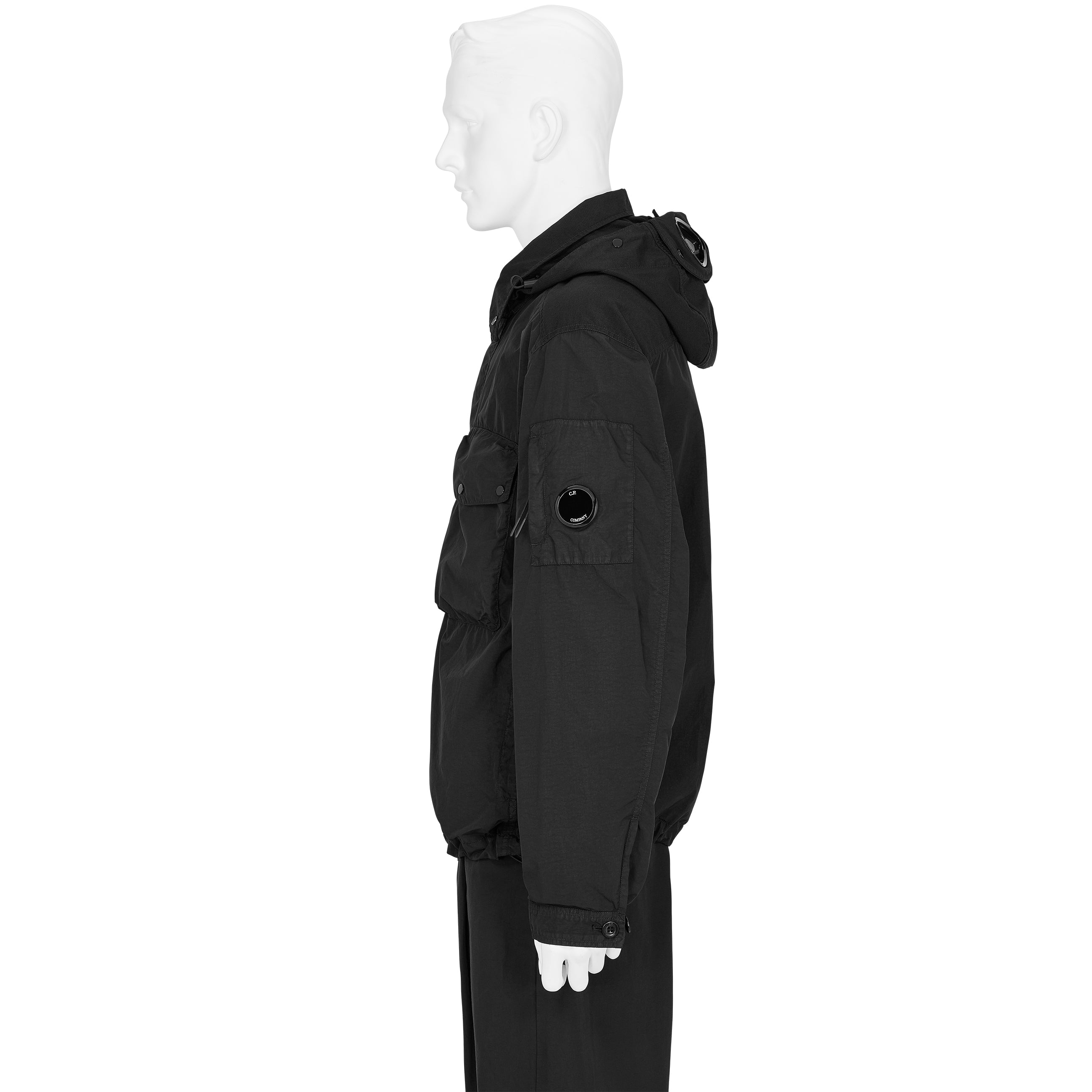 FLATT NYLON GOGGLE SHIRT JACKET BLACK - C.P. COMPANY(シーピー