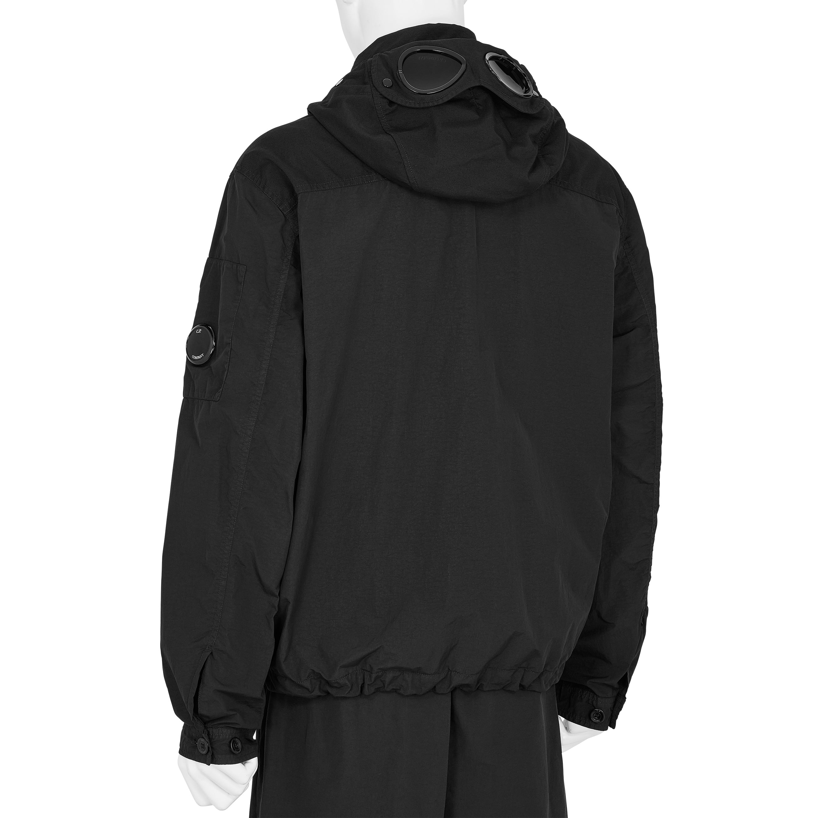 FLATT NYLON GOGGLE SHIRT JACKET BLACK - C.P. COMPANY(シーピー