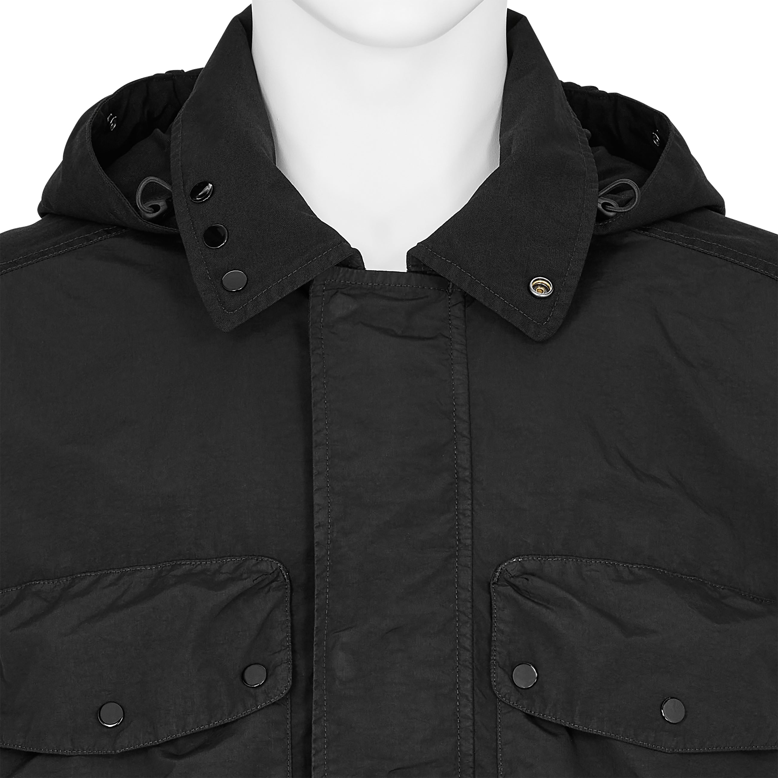 FLATT NYLON GOGGLE SHIRT JACKET BLACK