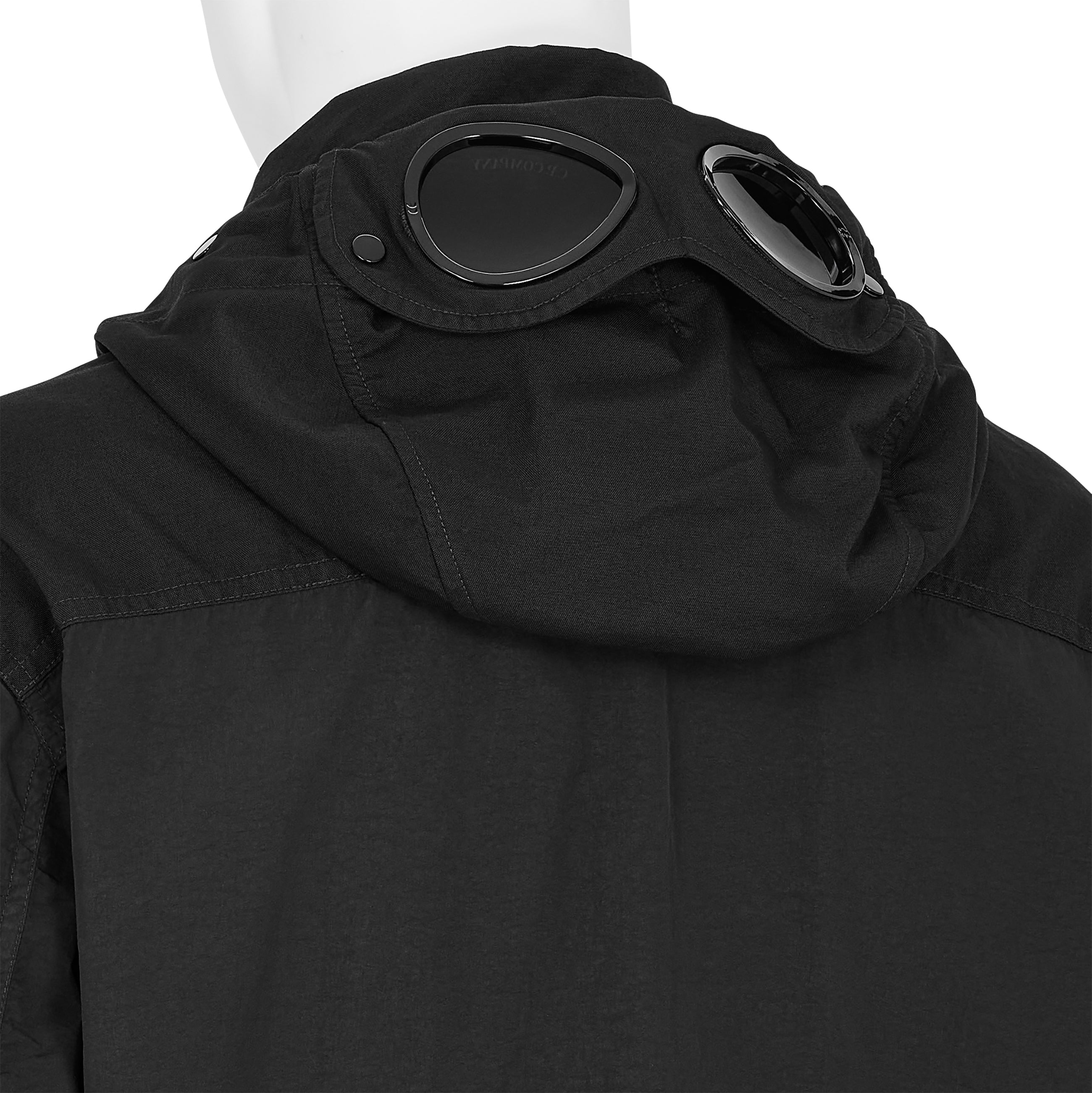 FLATT NYLON GOGGLE SHIRT JACKET BLACK - C.P. COMPANY(シーピー
