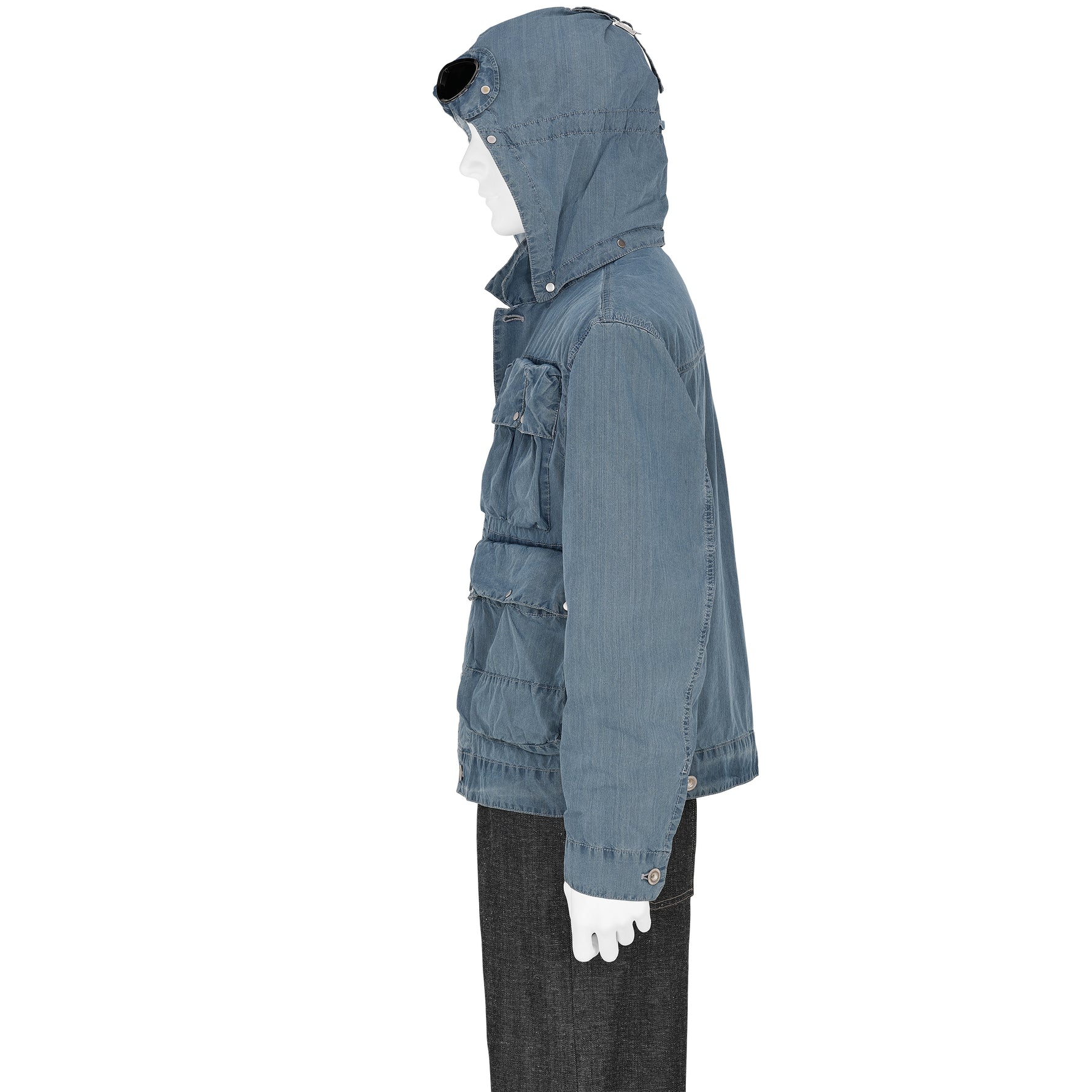 50 FILI BLEACHED GOGGLE JACKET INDIGO