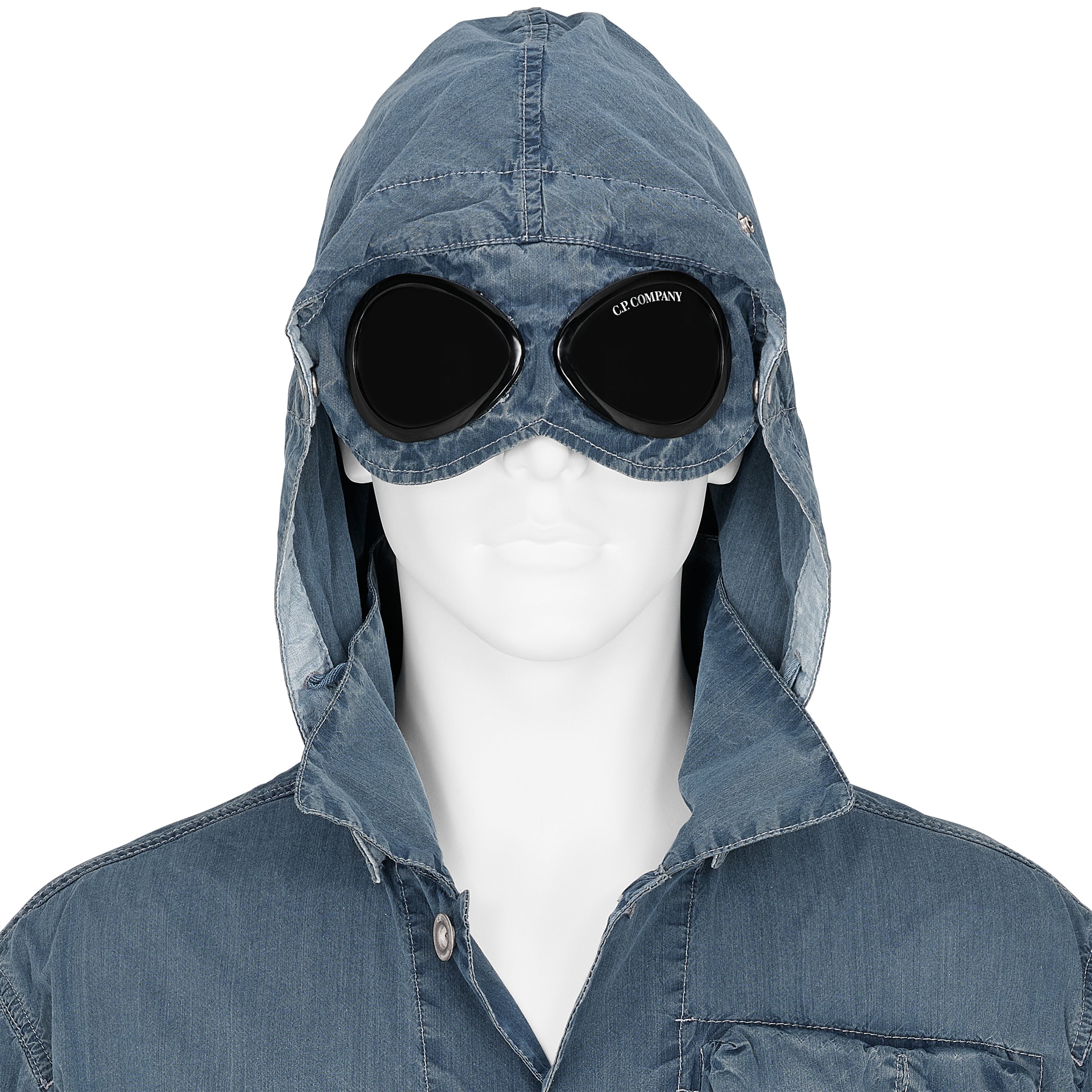 50 FILI BLEACHED GOGGLE JACKET INDIGO