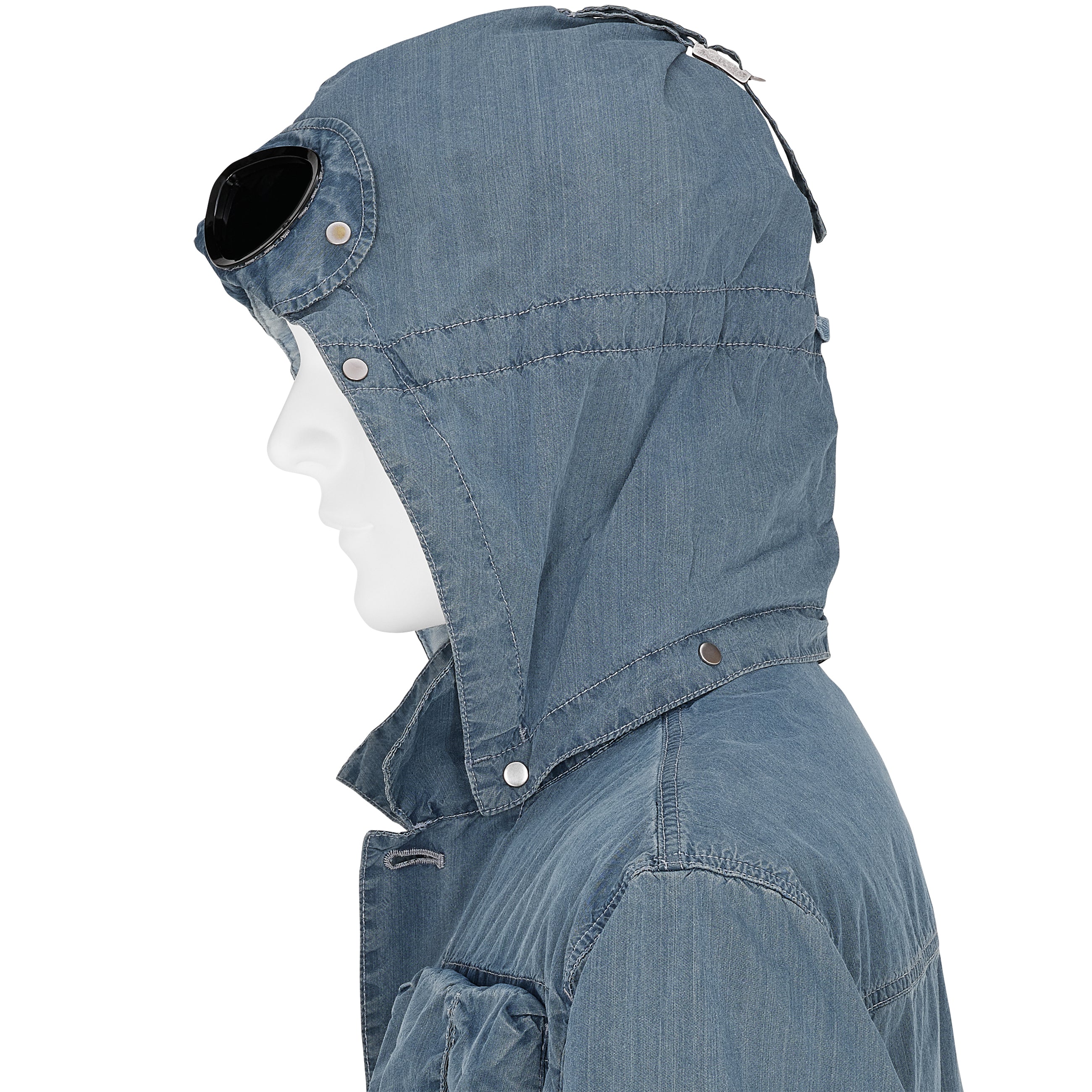 50 FILI BLEACHED GOGGLE JACKET INDIGO