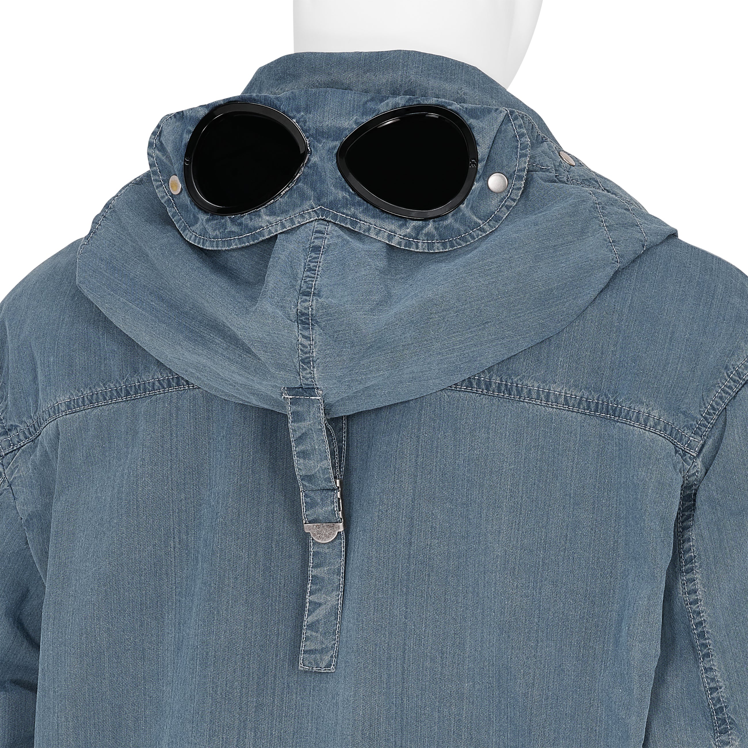 50 FILI BLEACHED GOGGLE JACKET INDIGO