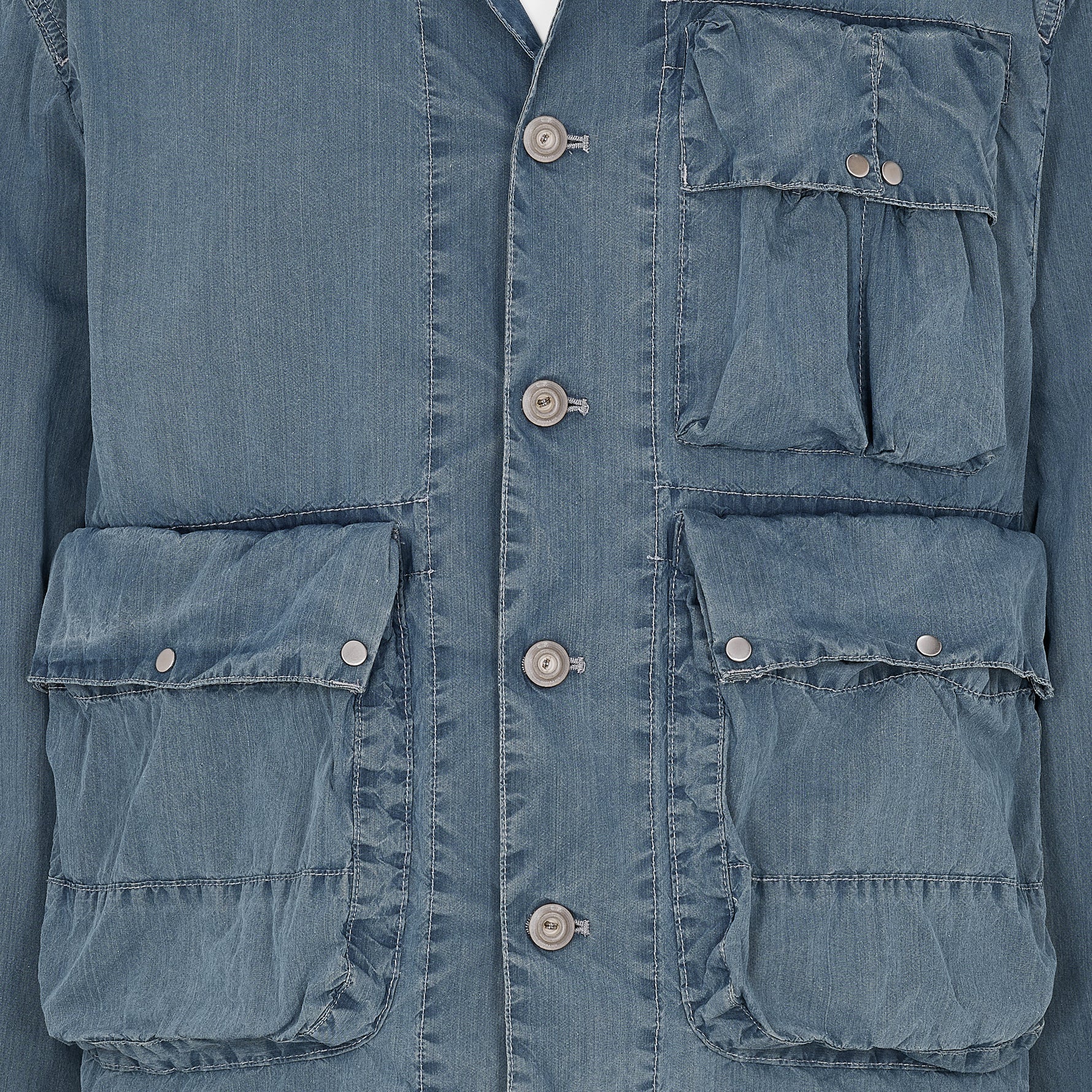 50 FILI BLEACHED GOGGLE JACKET INDIGO