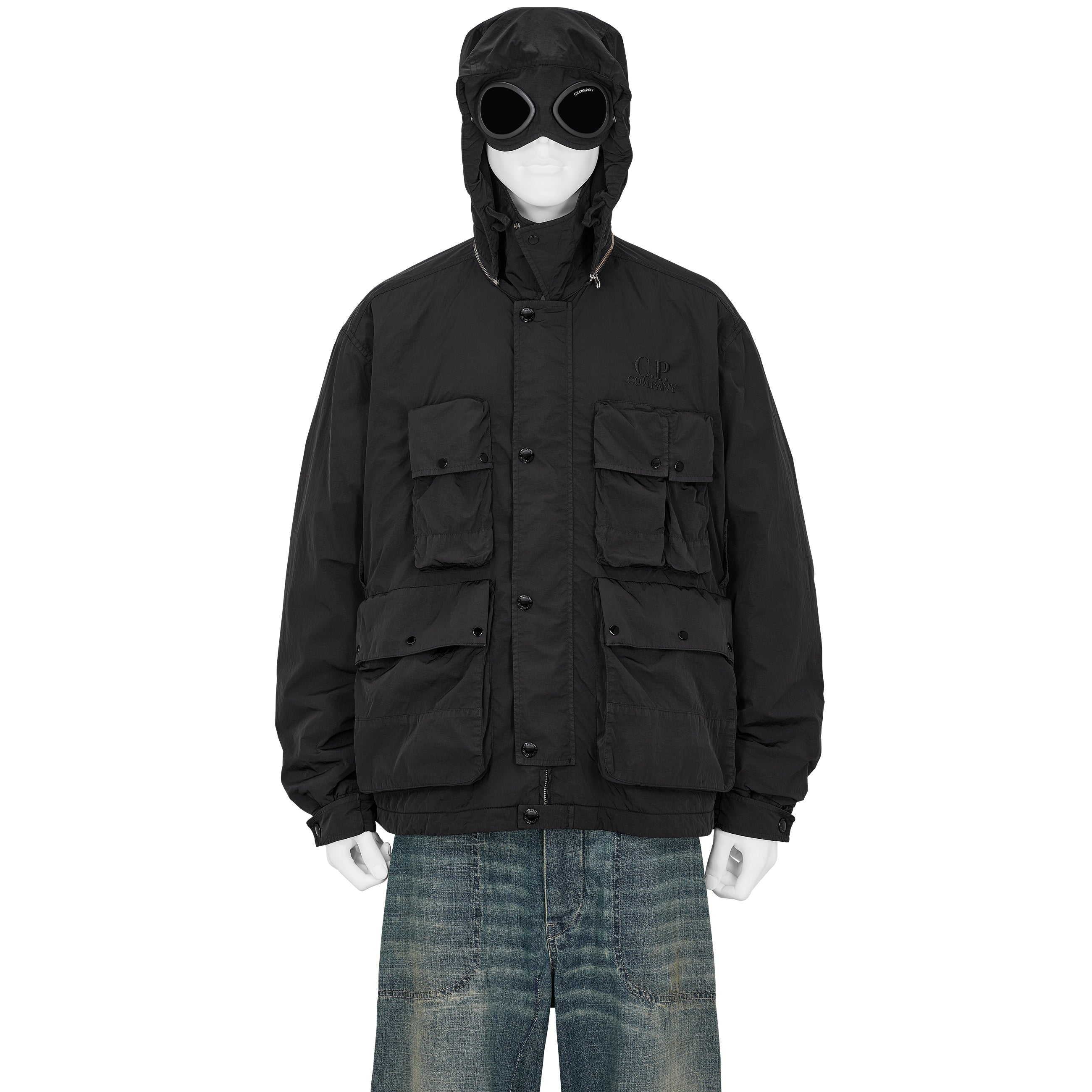 HEAVY CHROME GOGGLE JACKET BLACK - C.P. COMPANY(シーピー