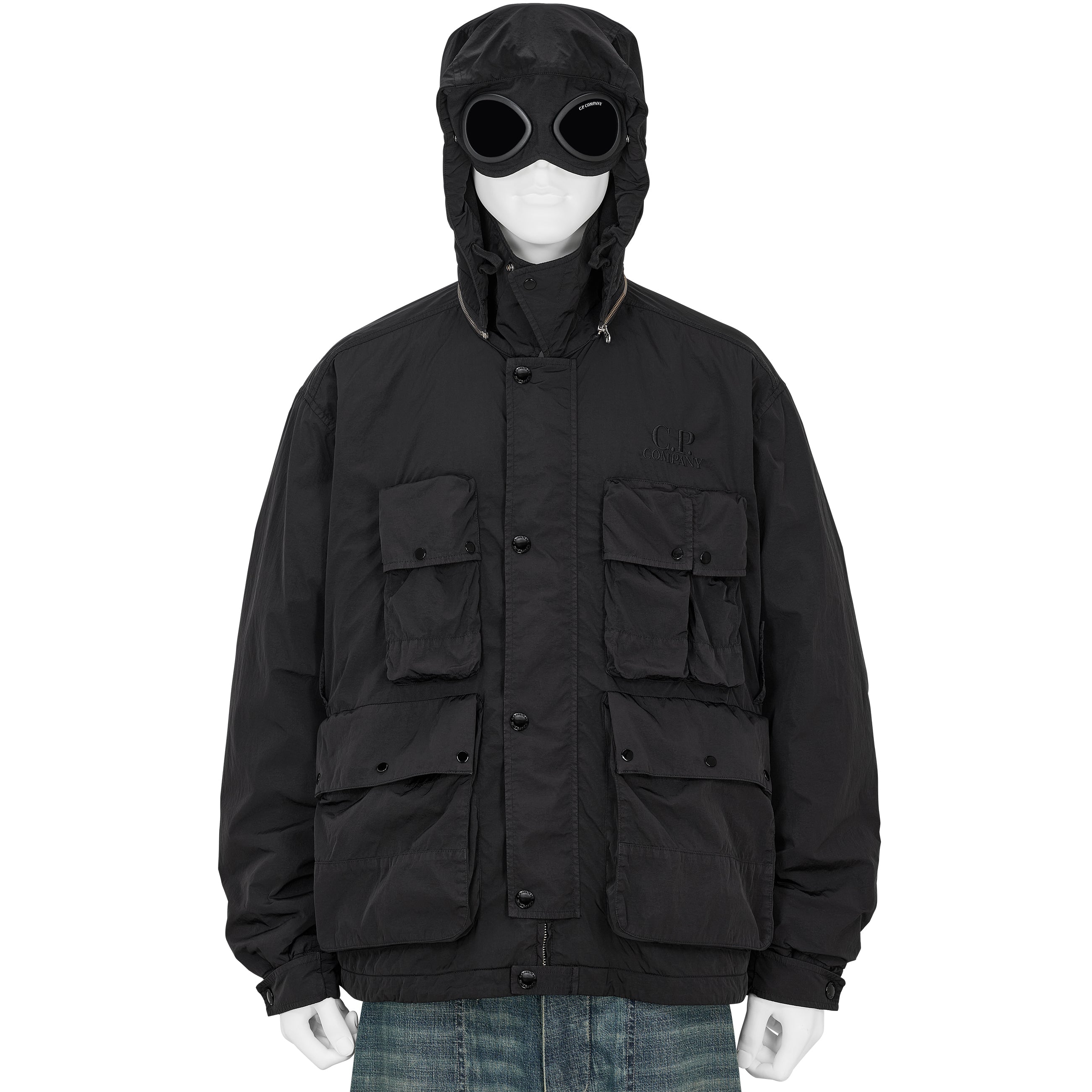 HEAVY CHROME GOGGLE JACKET BLACK - C.P. COMPANY(シーピー