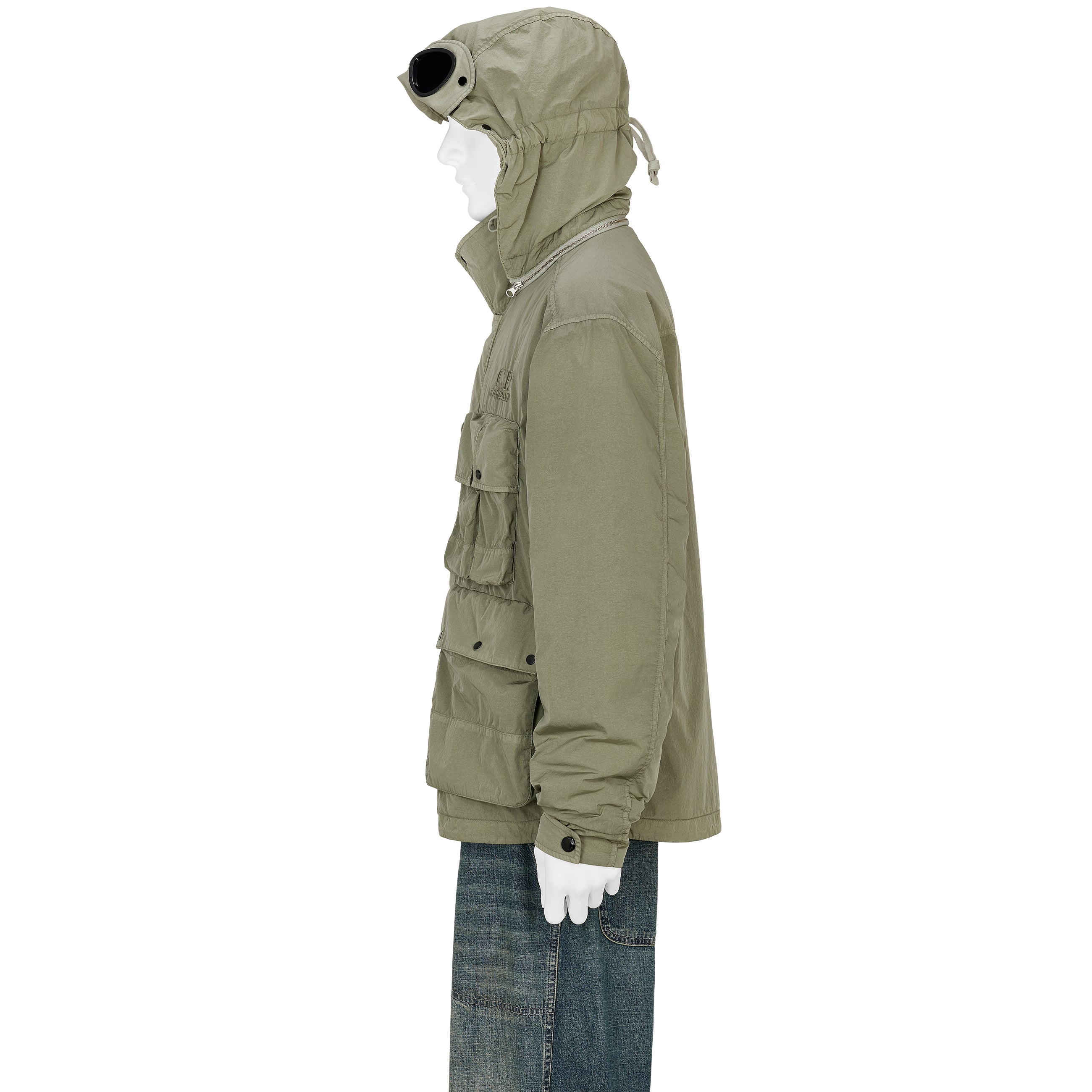 HEAVY CHROME GOGGLE JACKET KHAKI - C.P. COMPANY(シーピー