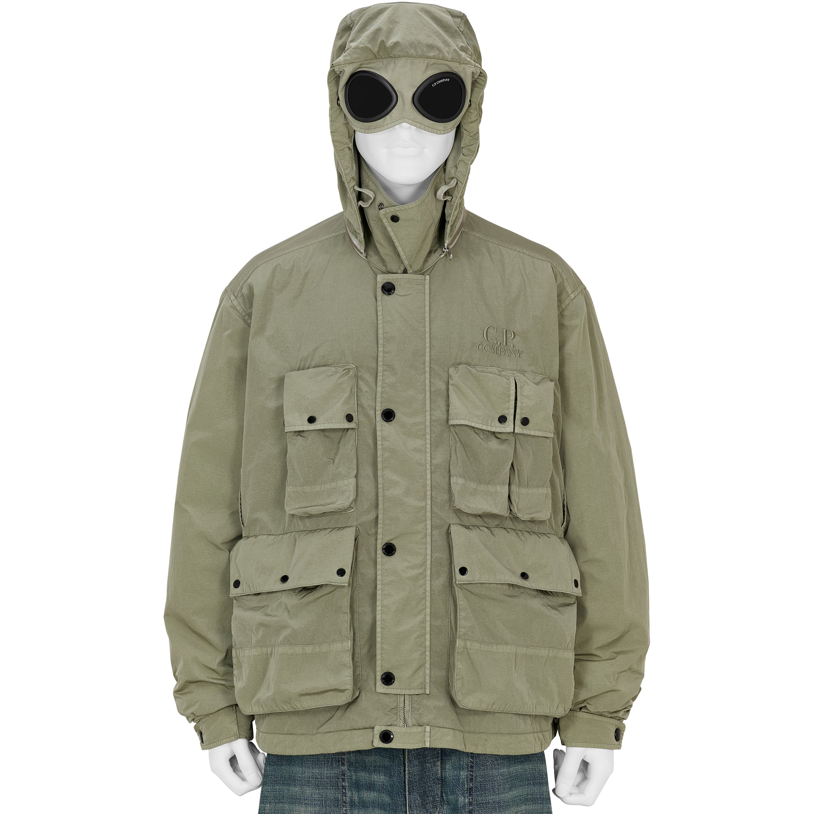 HEAVY CHROME GOGGLE JACKET KHAKI - C.P. COMPANY(シーピー