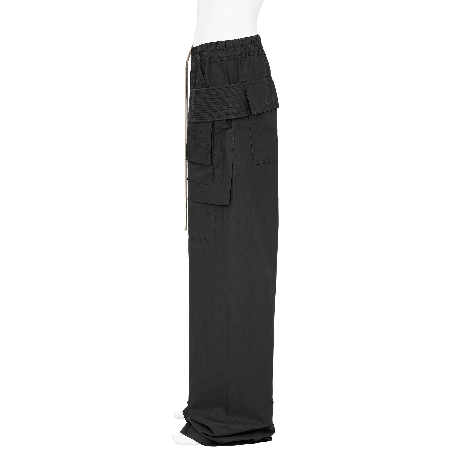 DRAWSTRINGS CREATCH WIDE CARGO PANT CR BLACK