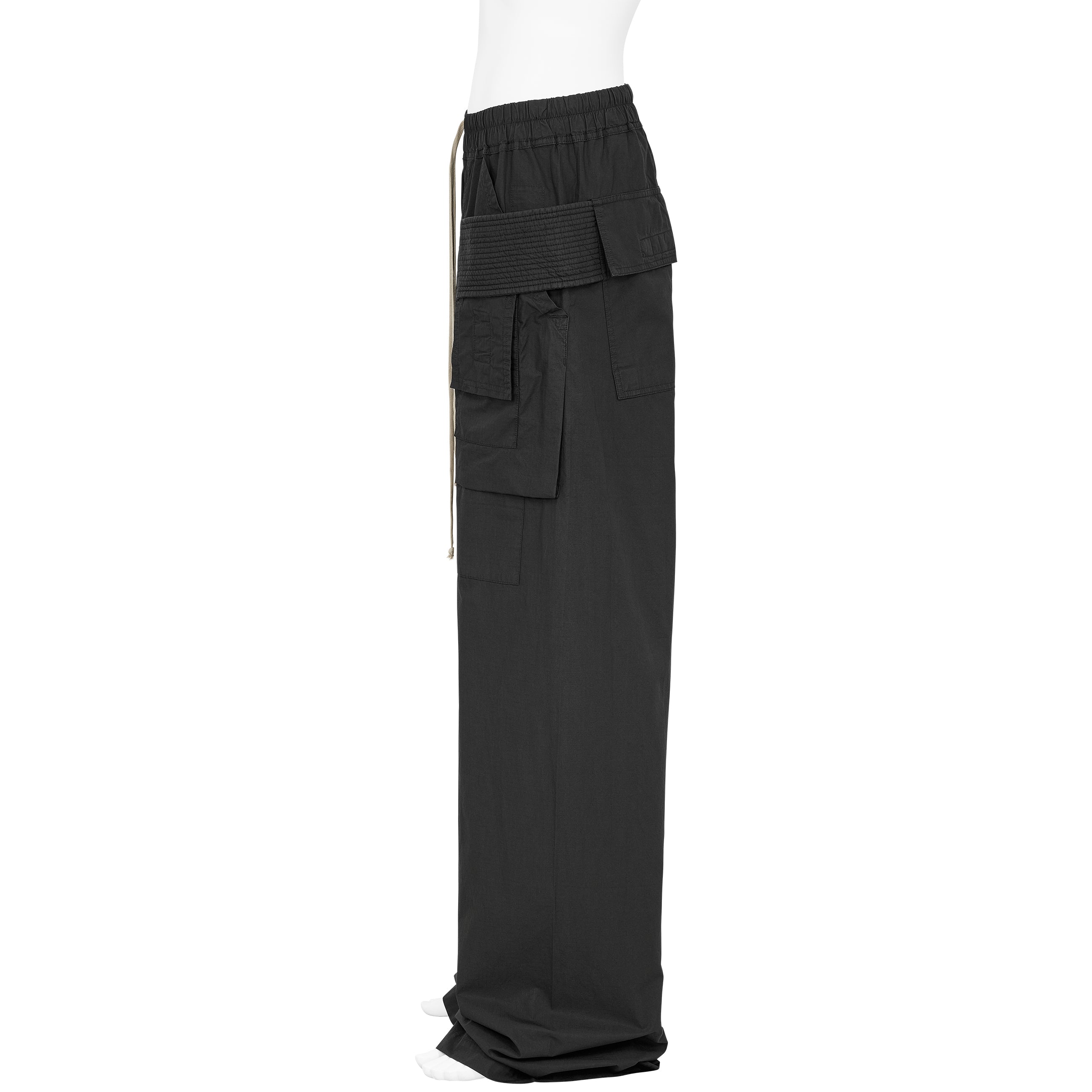 DRAWSTRINGS CREATCH WIDE CARGO PANT CR BLACK