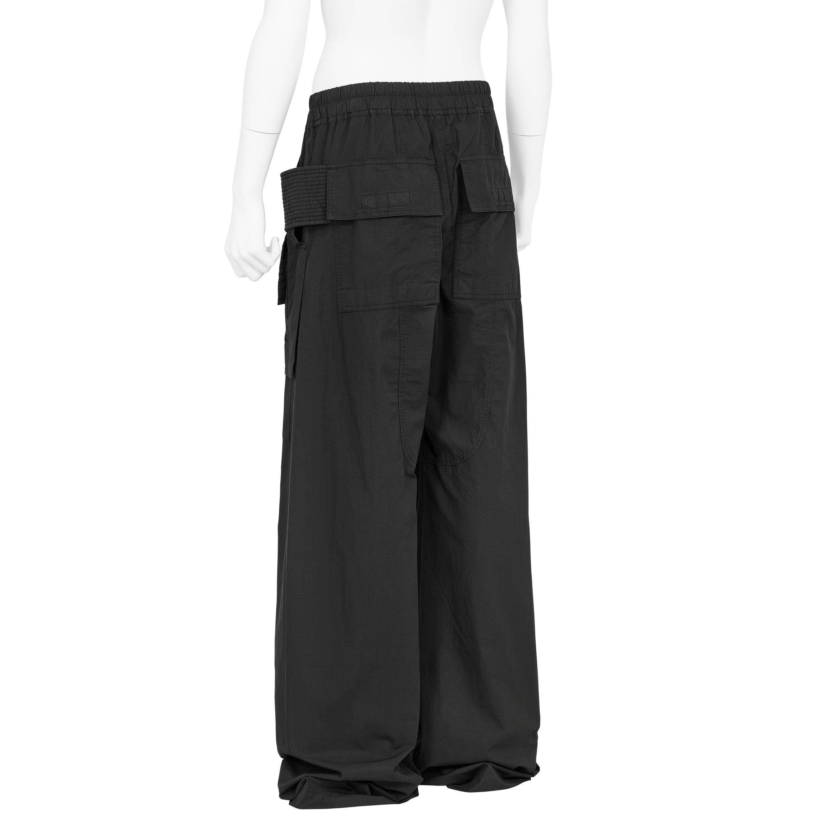 DRAWSTRINGS CREATCH WIDE CARGO PANT CR BLACK - RICK OWENS DRKSHDW