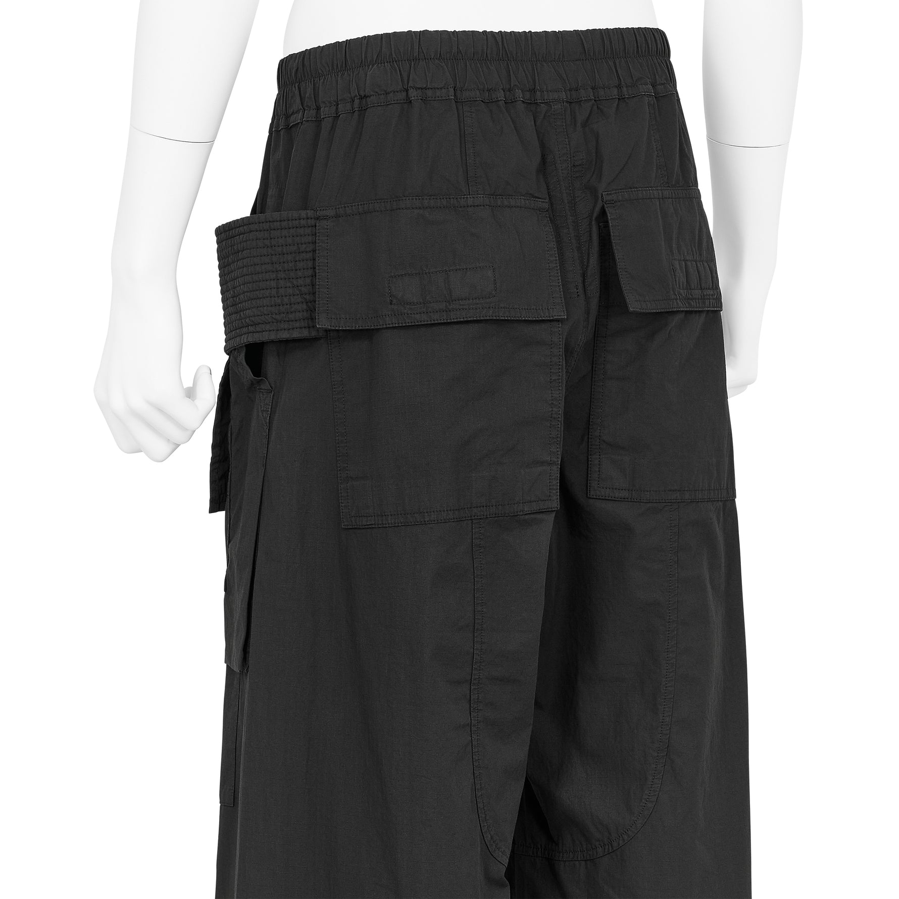 DRAWSTRINGS CREATCH WIDE CARGO PANT CR BLACK