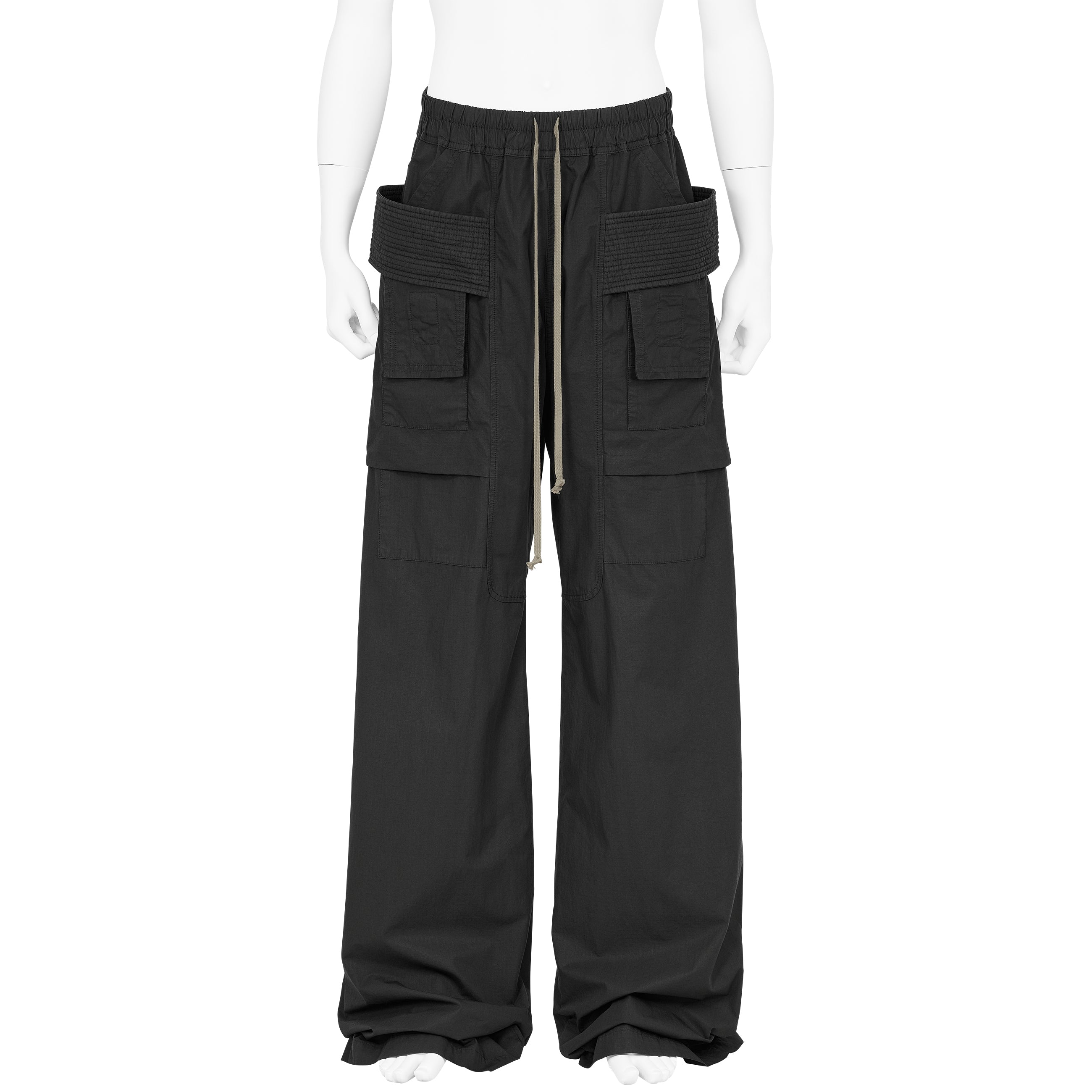 DRAWSTRINGS CREATCH WIDE CARGO PANT CR BLACK
