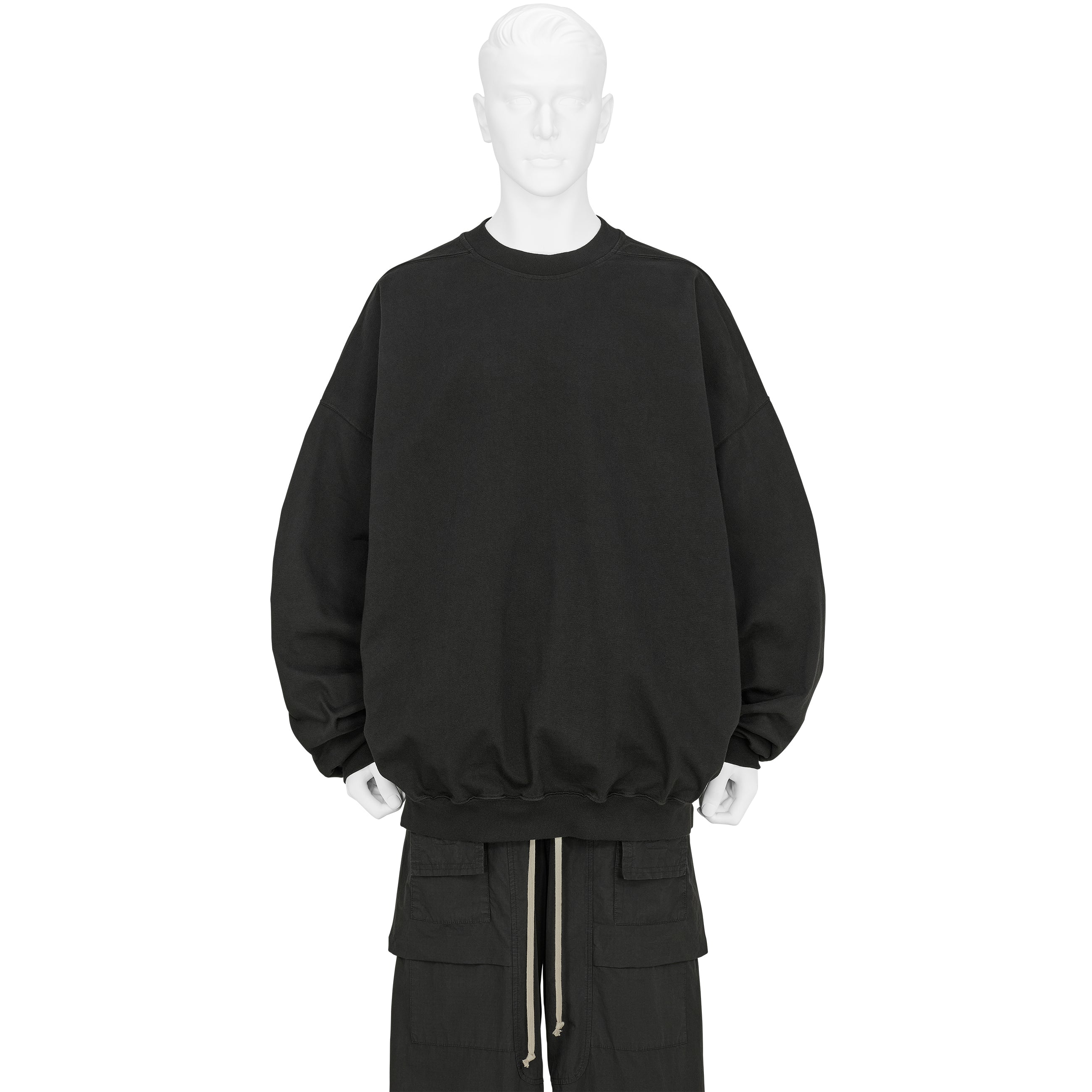 HUN CREWNECK RIGP BLACK - RICK OWENS DRKSHDW(リック オウエンス