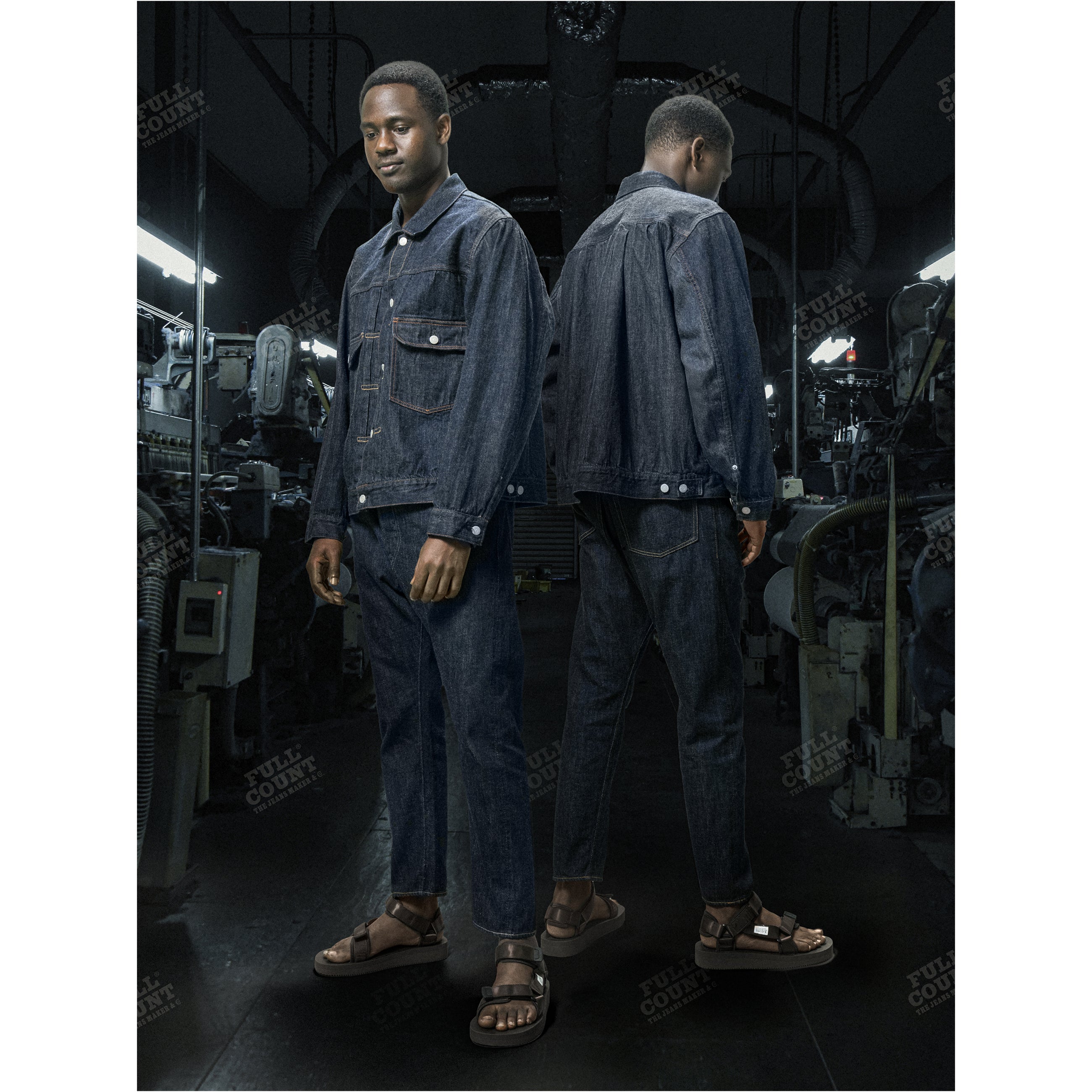 FULLCOUNT COLLABORATION WATTEAU PLEATS 2ND JACKET INDIGO - FUMITO