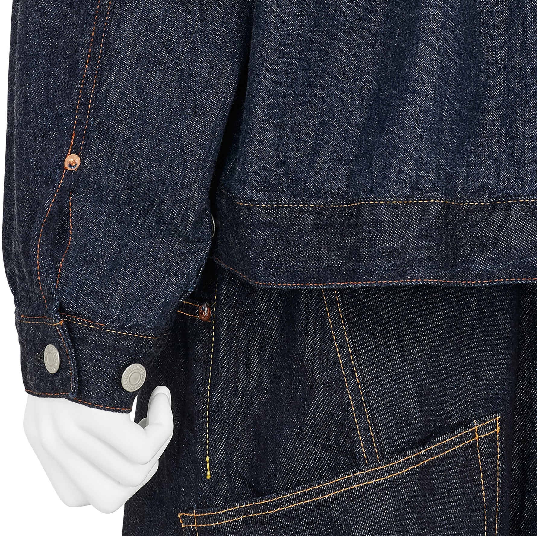 FULLCOUNT COLLABORATION WATTEAU PLEATS 2ND JACKET INDIGO