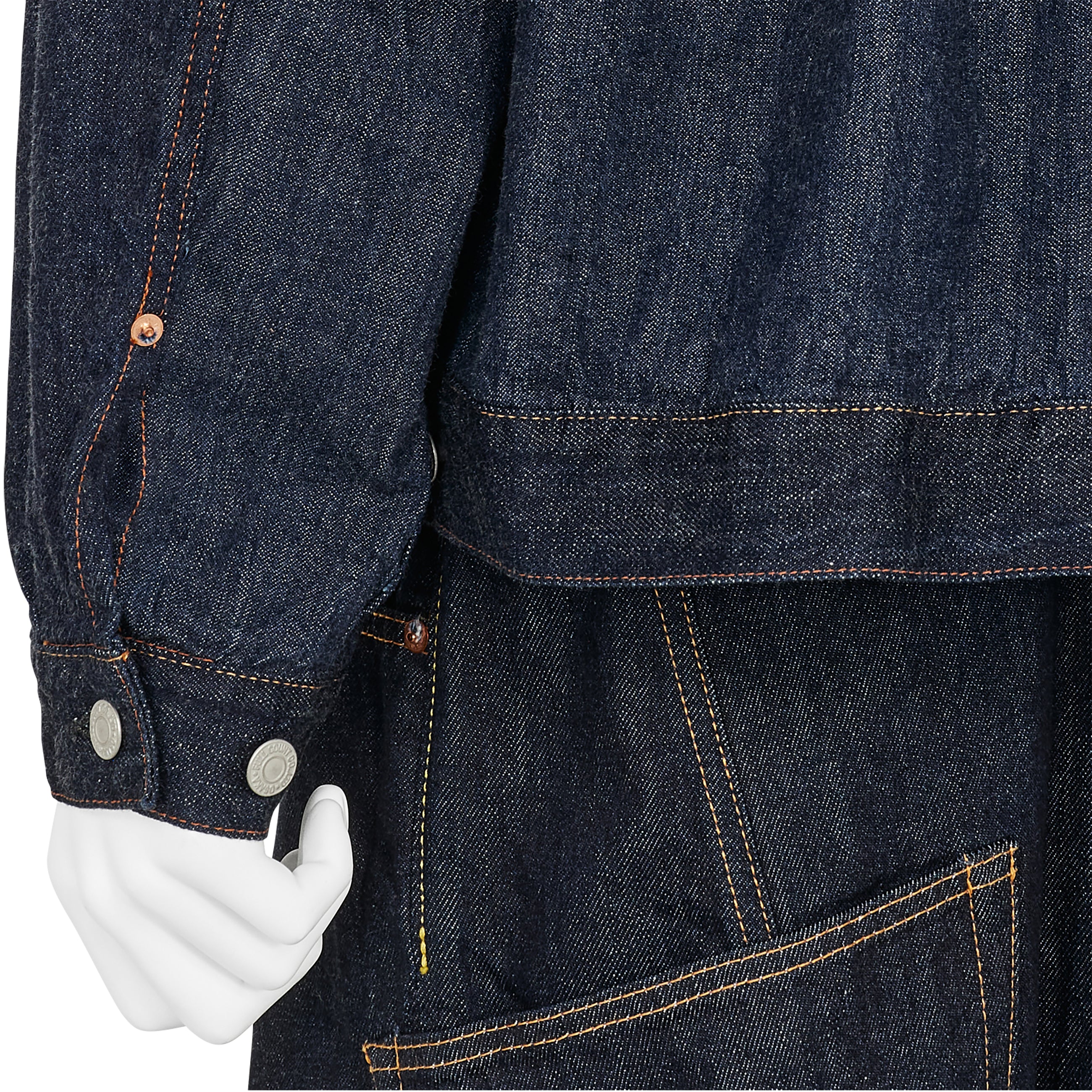 FULLCOUNT COLLABORATION WATTEAU PLEATS 2ND JACKET INDIGO