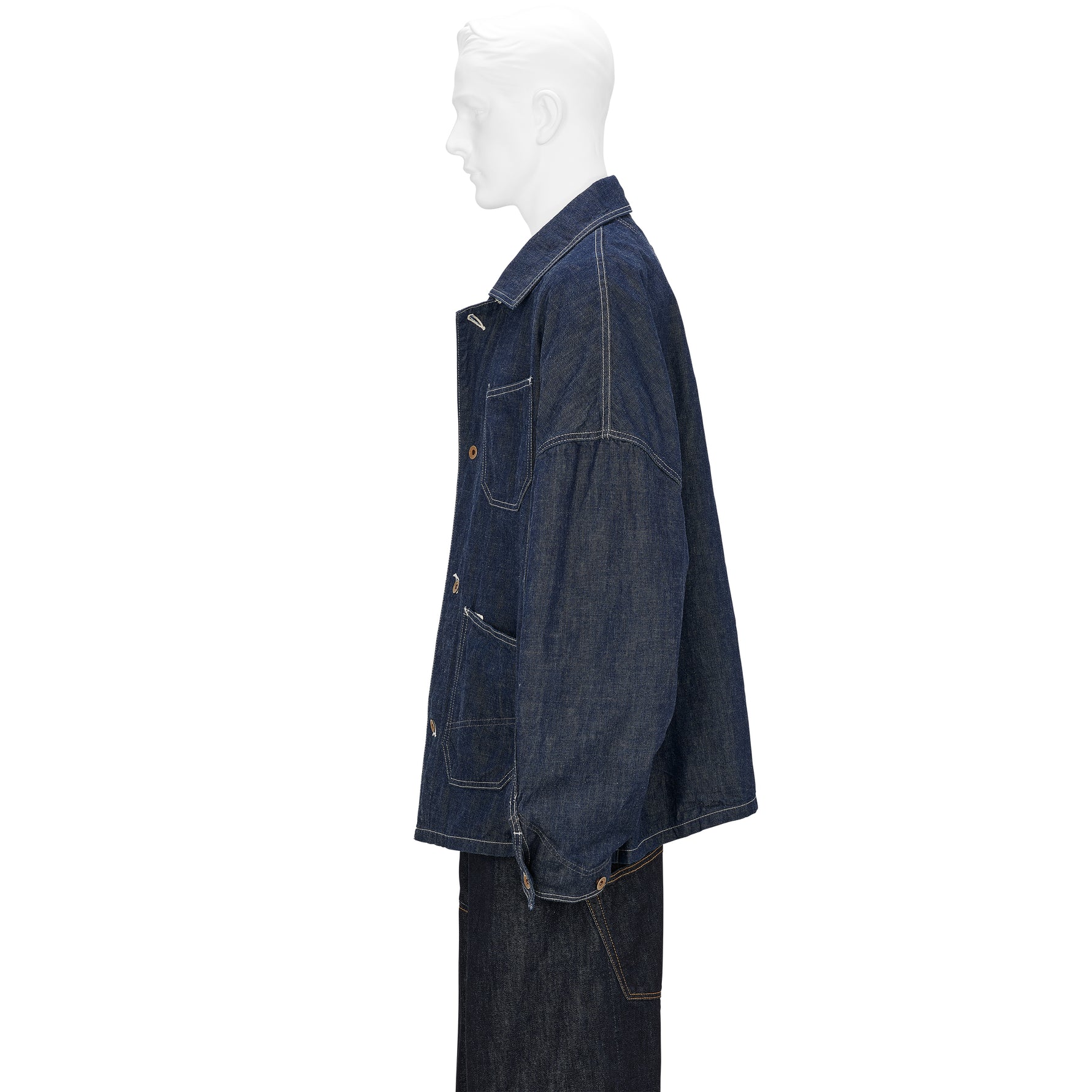 FULLCOUNT COLLABORATION GRAFFITI CHORE JACKET INDIGO