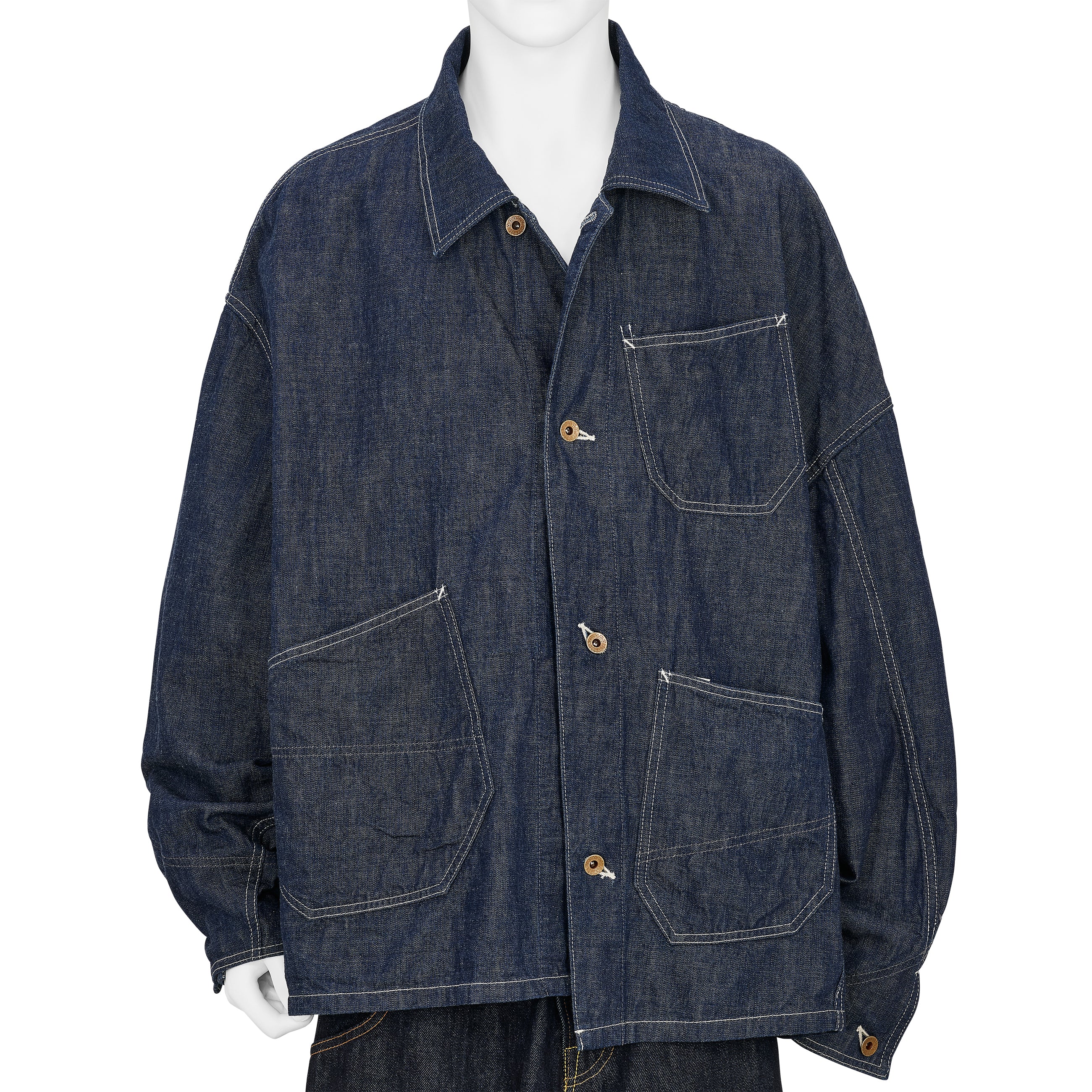 FULLCOUNT COLLABORATION GRAFFITI CHORE JACKET INDIGO